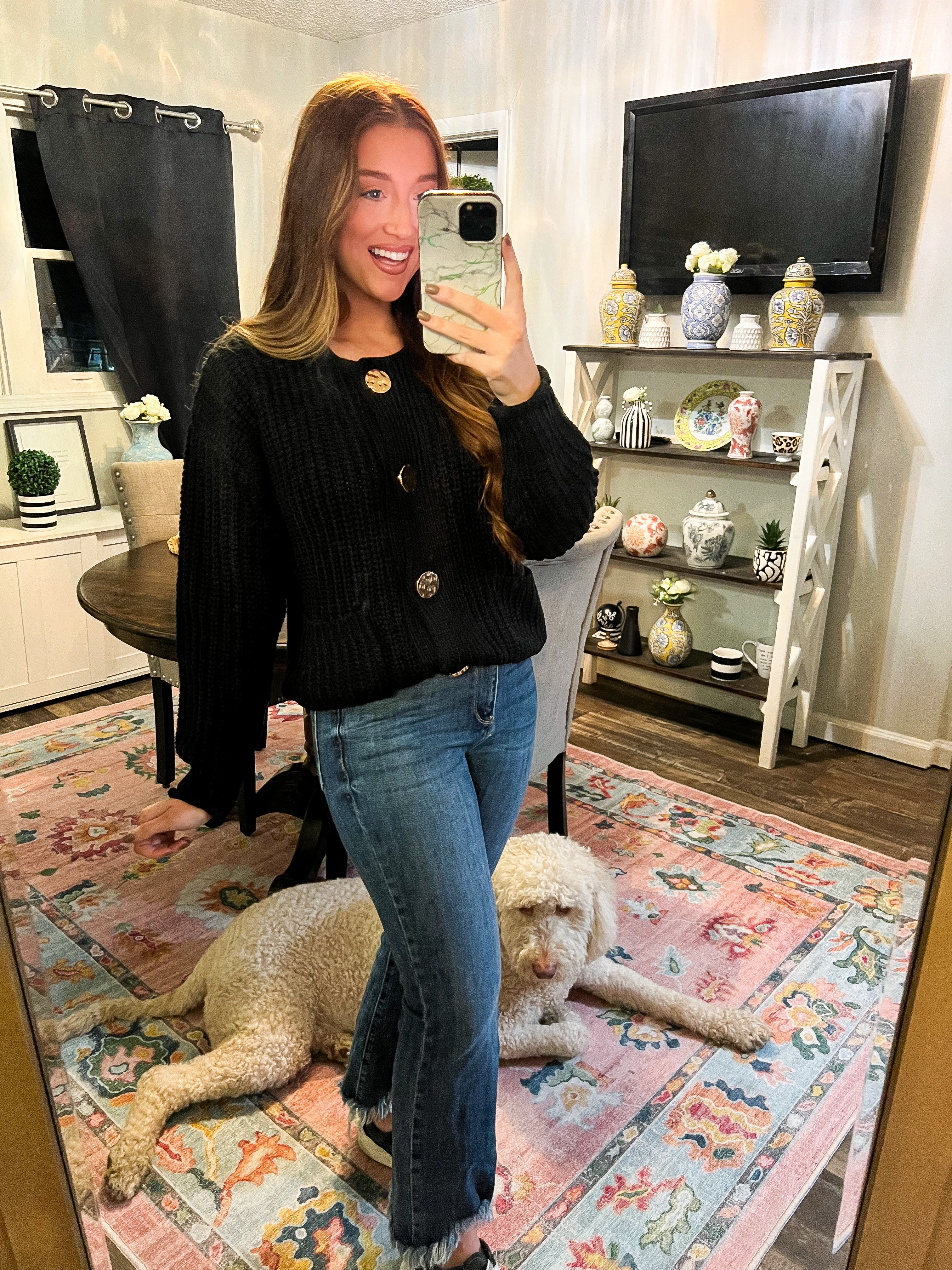 Black Gold Accent Sweater