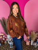 Brown Sweatshirt Turkey Fall Sequin Embroidered