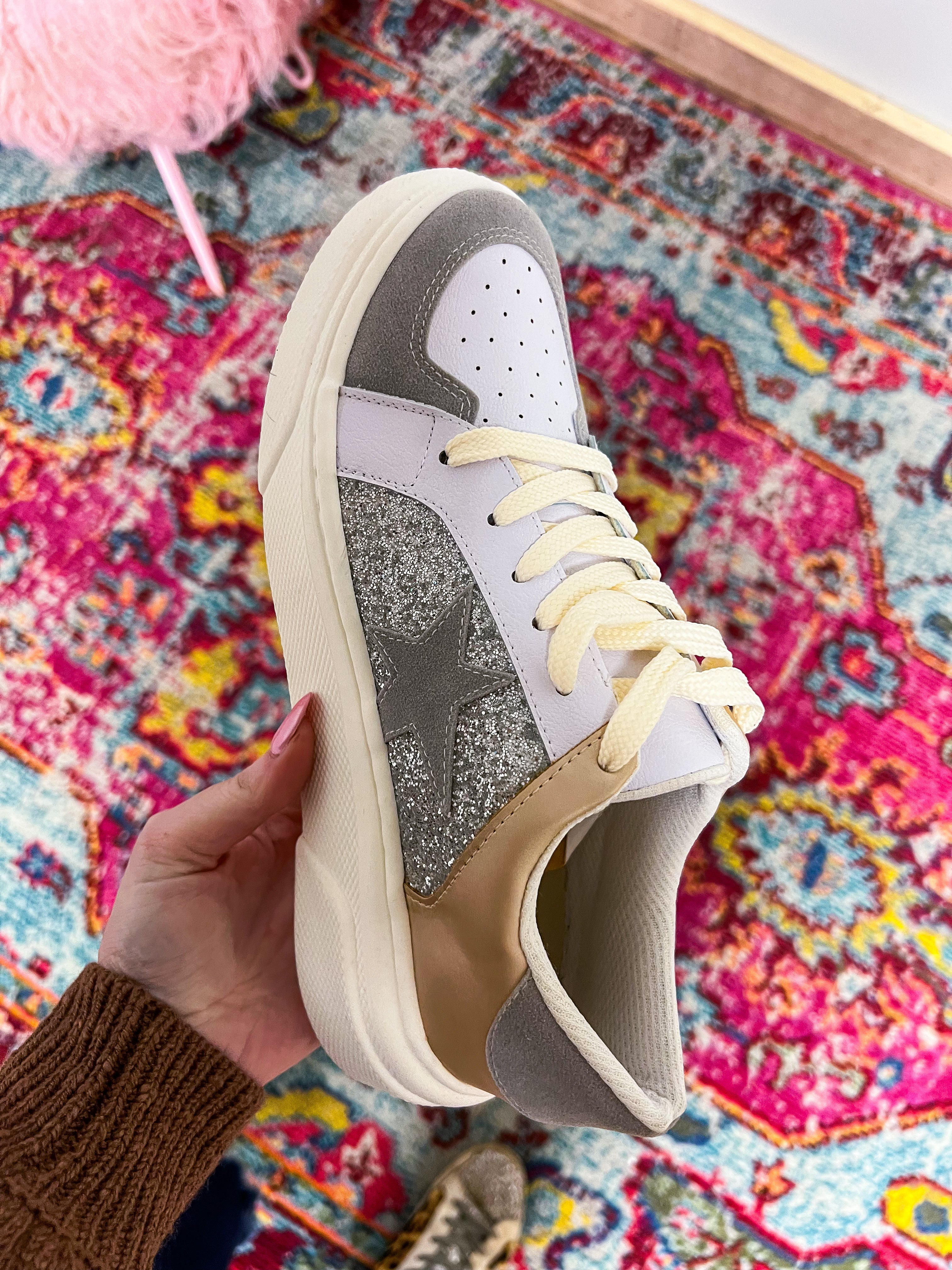 Nude/Silver Star Everyday Sneaker