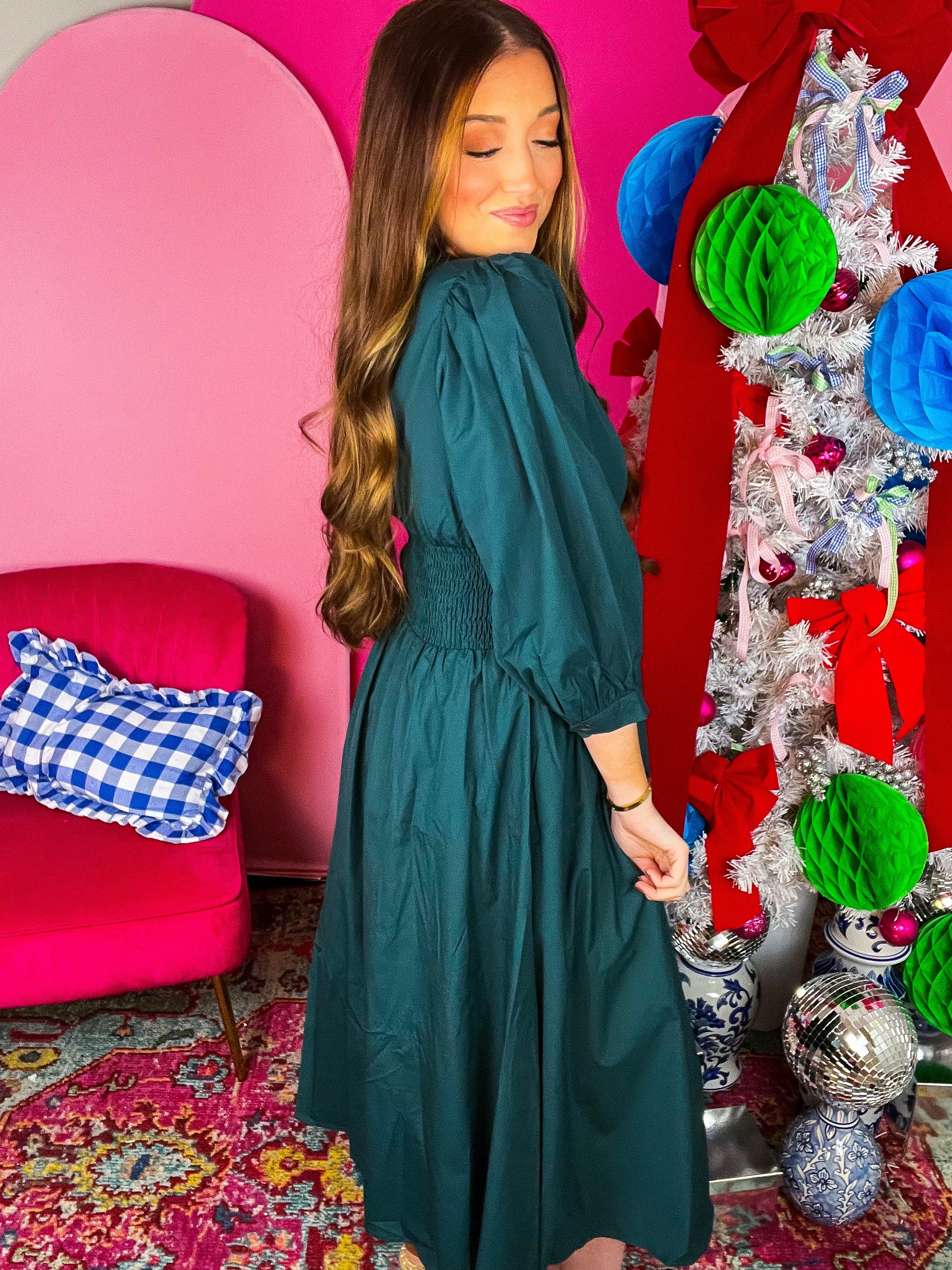 Timeless Vibes Green Dress