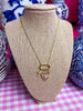 Danity Paperclip 18K Gold Charm Necklace