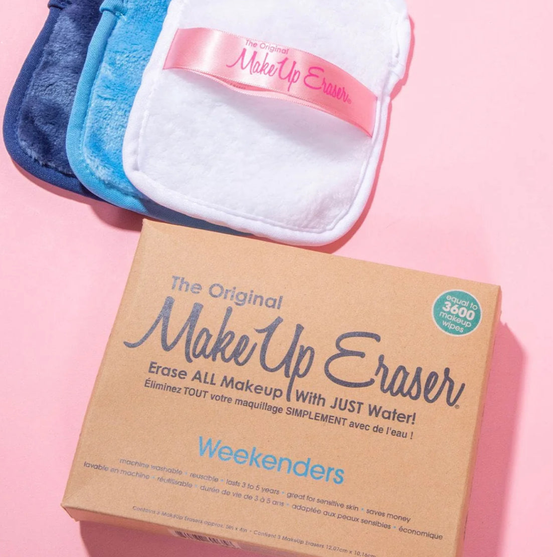 Weekenders Blue 3 Piece Set Makeup Eraser