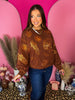 Brown Sweatshirt Turkey Fall Sequin Embroidered