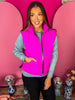 Fuchsia Puffer Padded  Vest