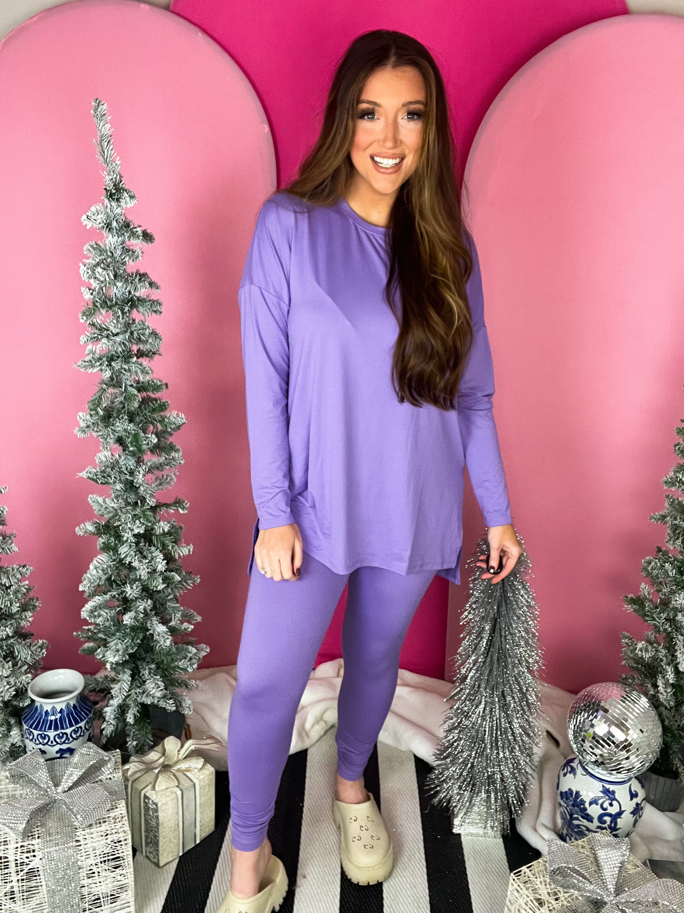 Lavender Legging Brushed Microfiber Loungewear
