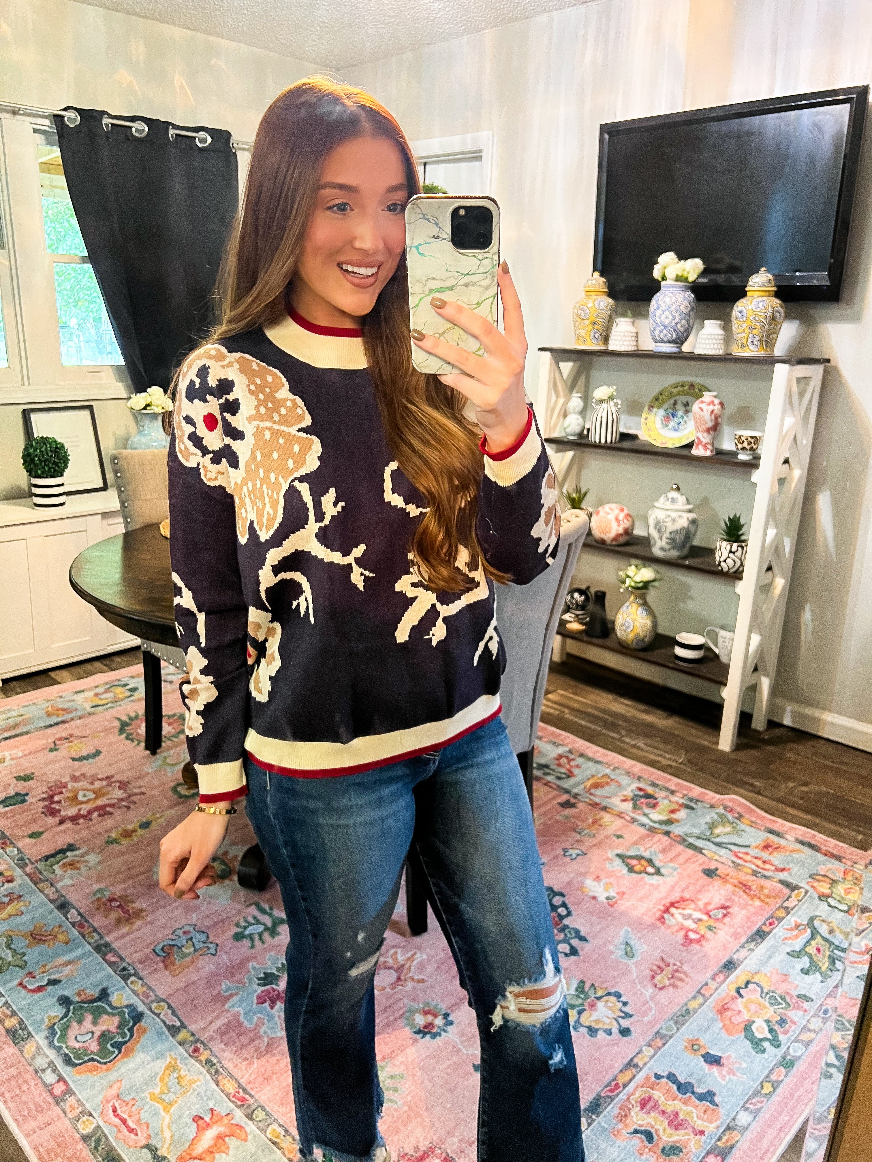 Navy Caroline Sweater