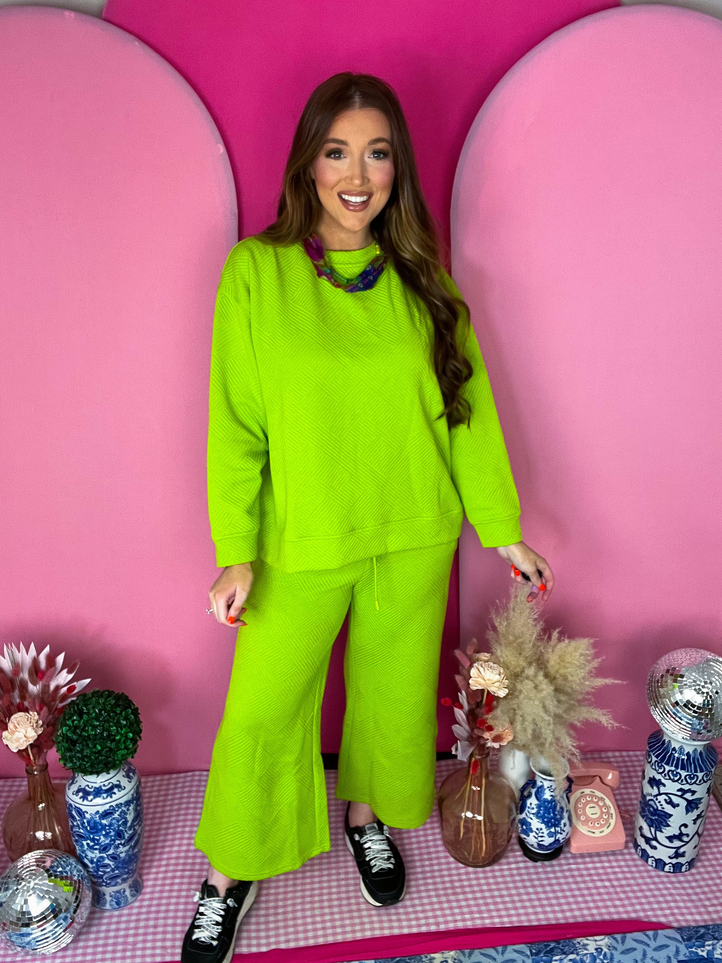 Lime Texture Sweatshirt