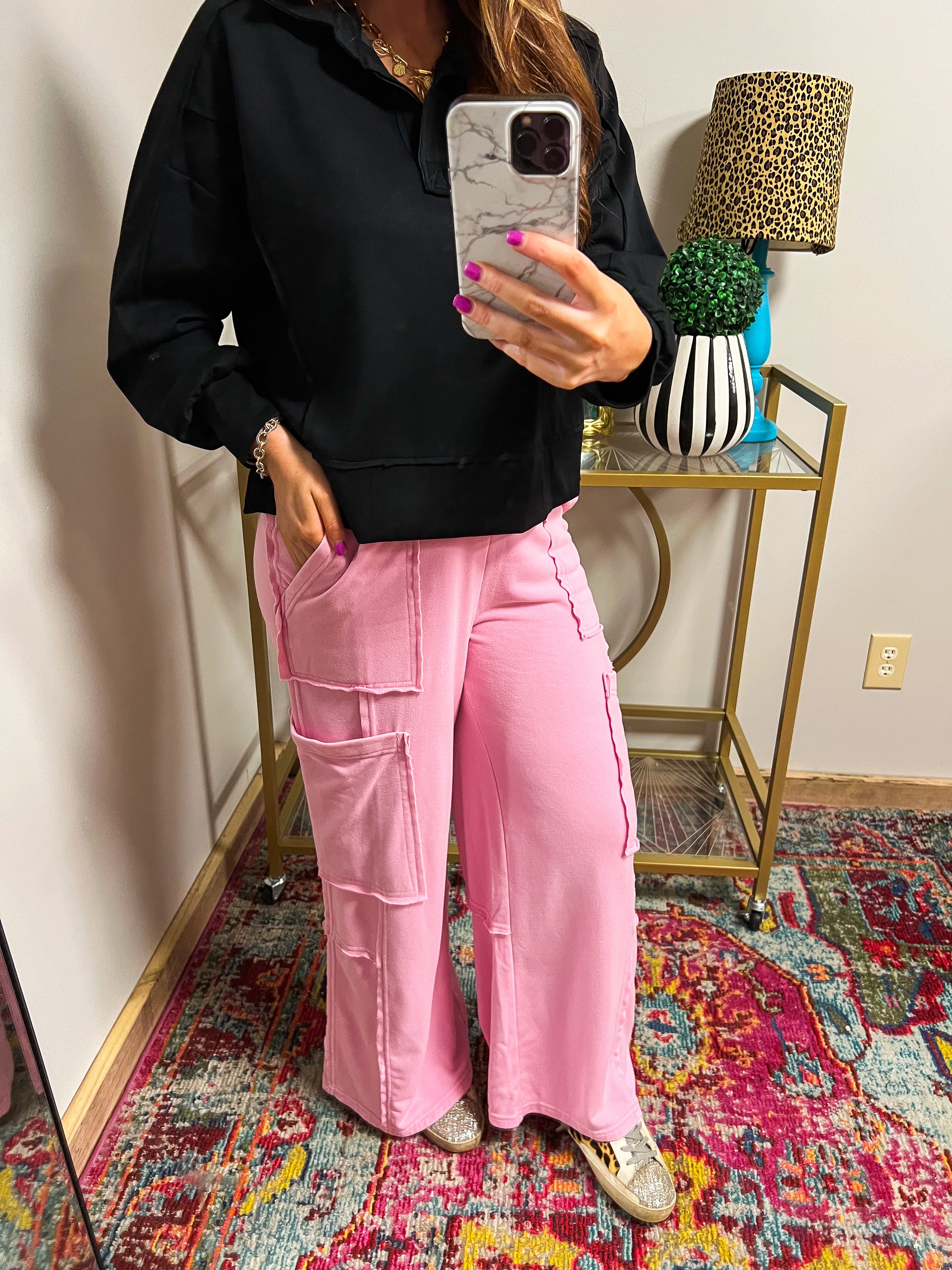 Rose Pink Utility Pants