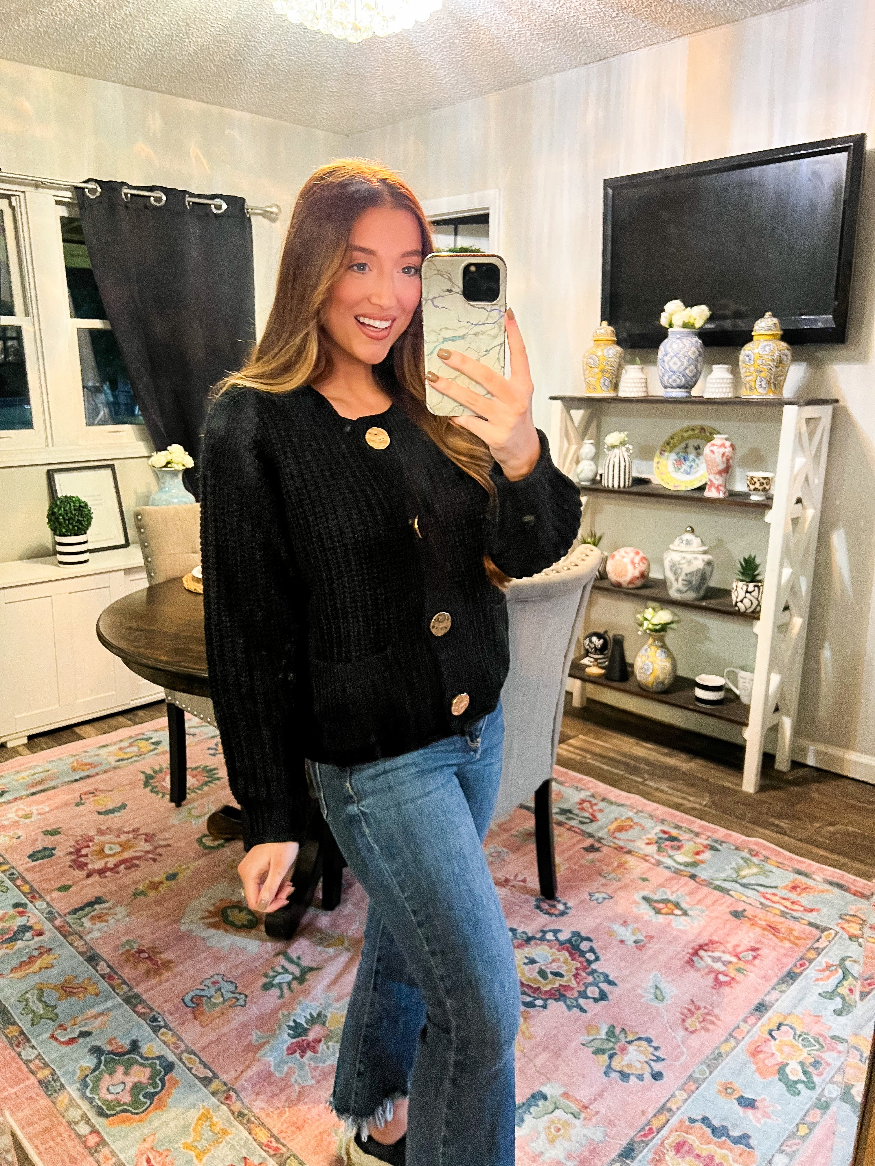 Black Gold Accent Sweater