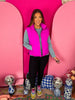 Fuchsia Puffer Padded  Vest