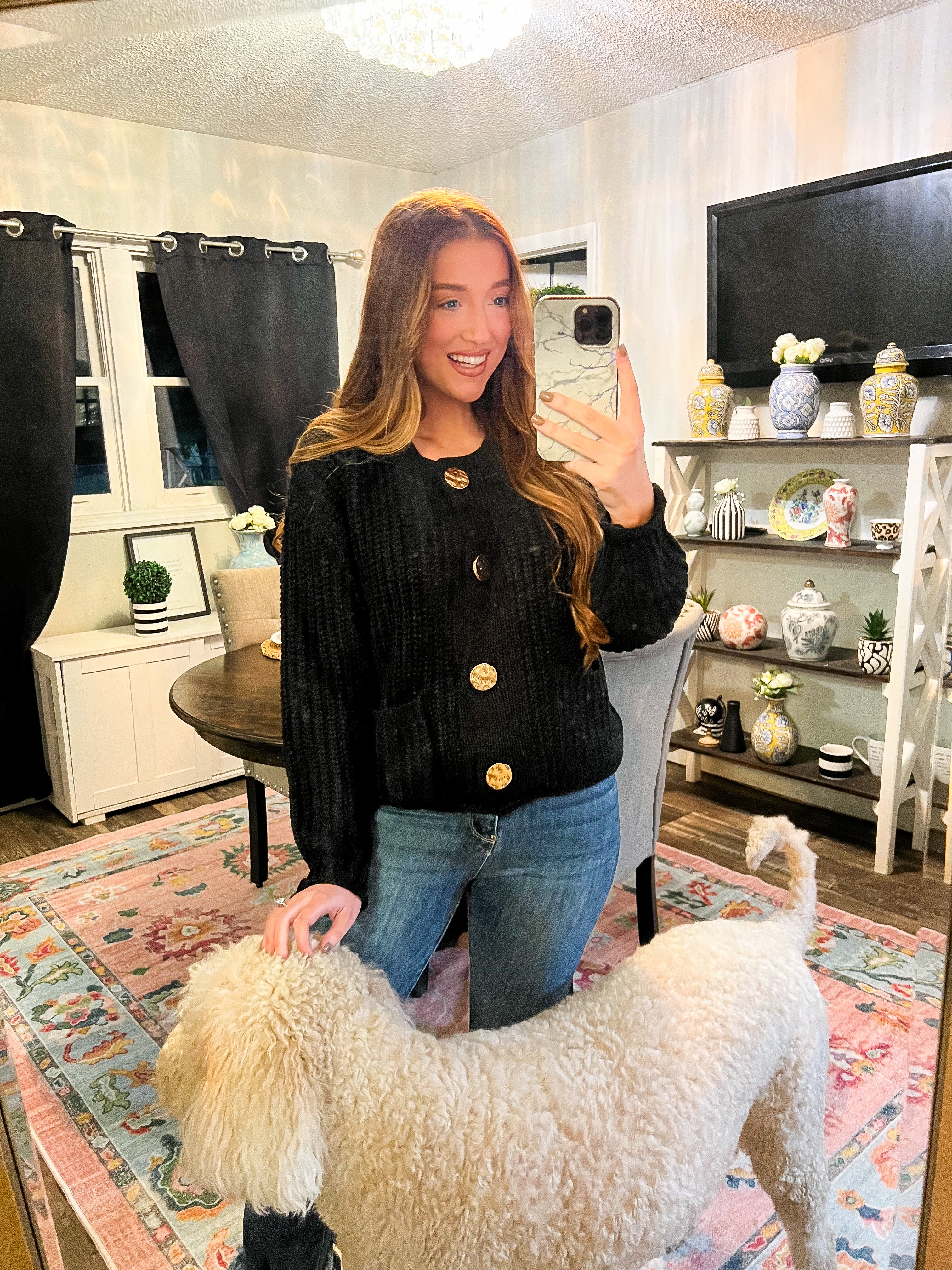 Black Gold Accent Sweater