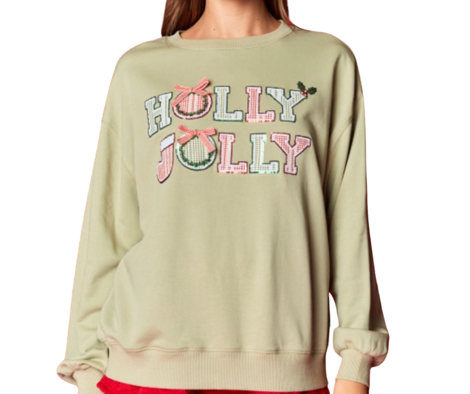 Holly Jolly Sage Pullover