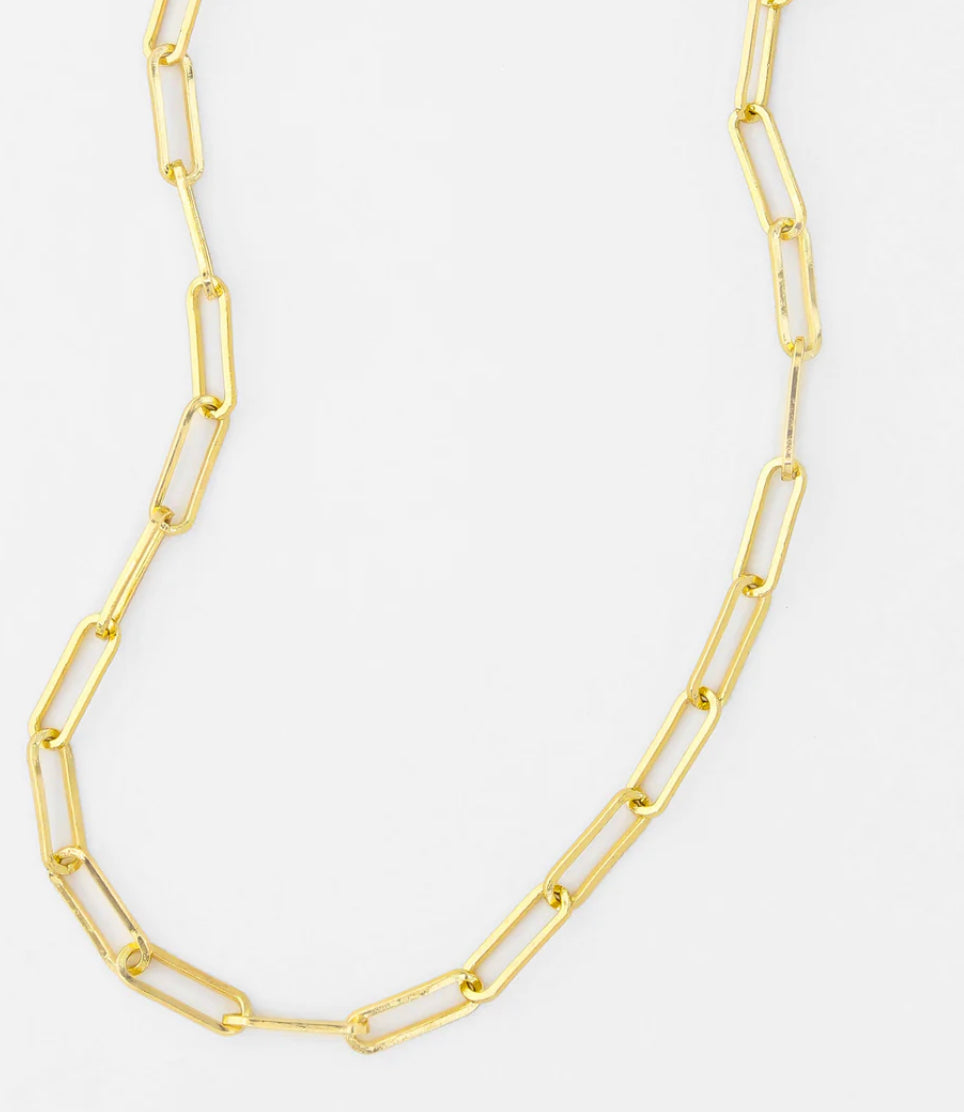 14K Large Paperclip Necklace