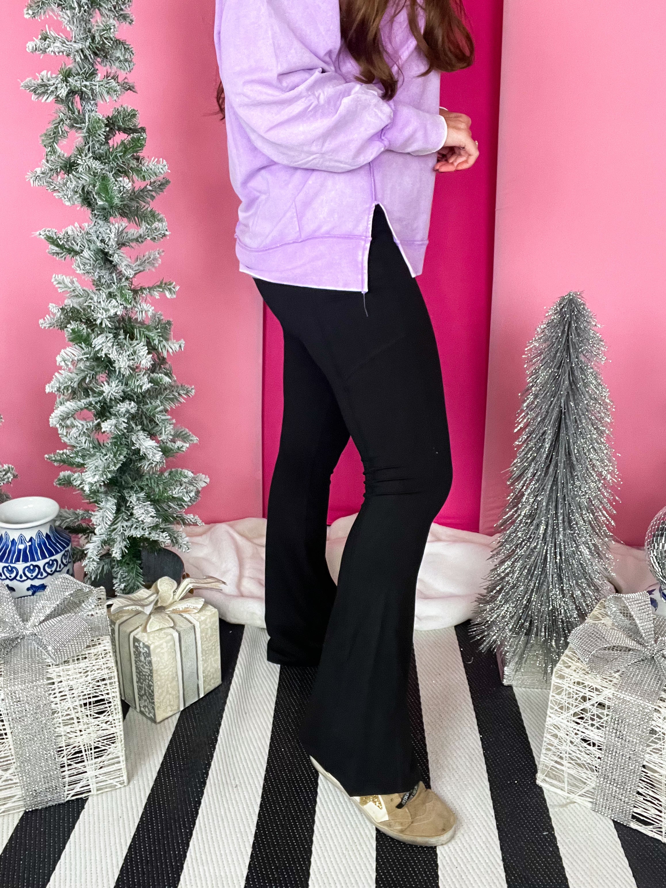 Flare Microfiber DB Black Pant