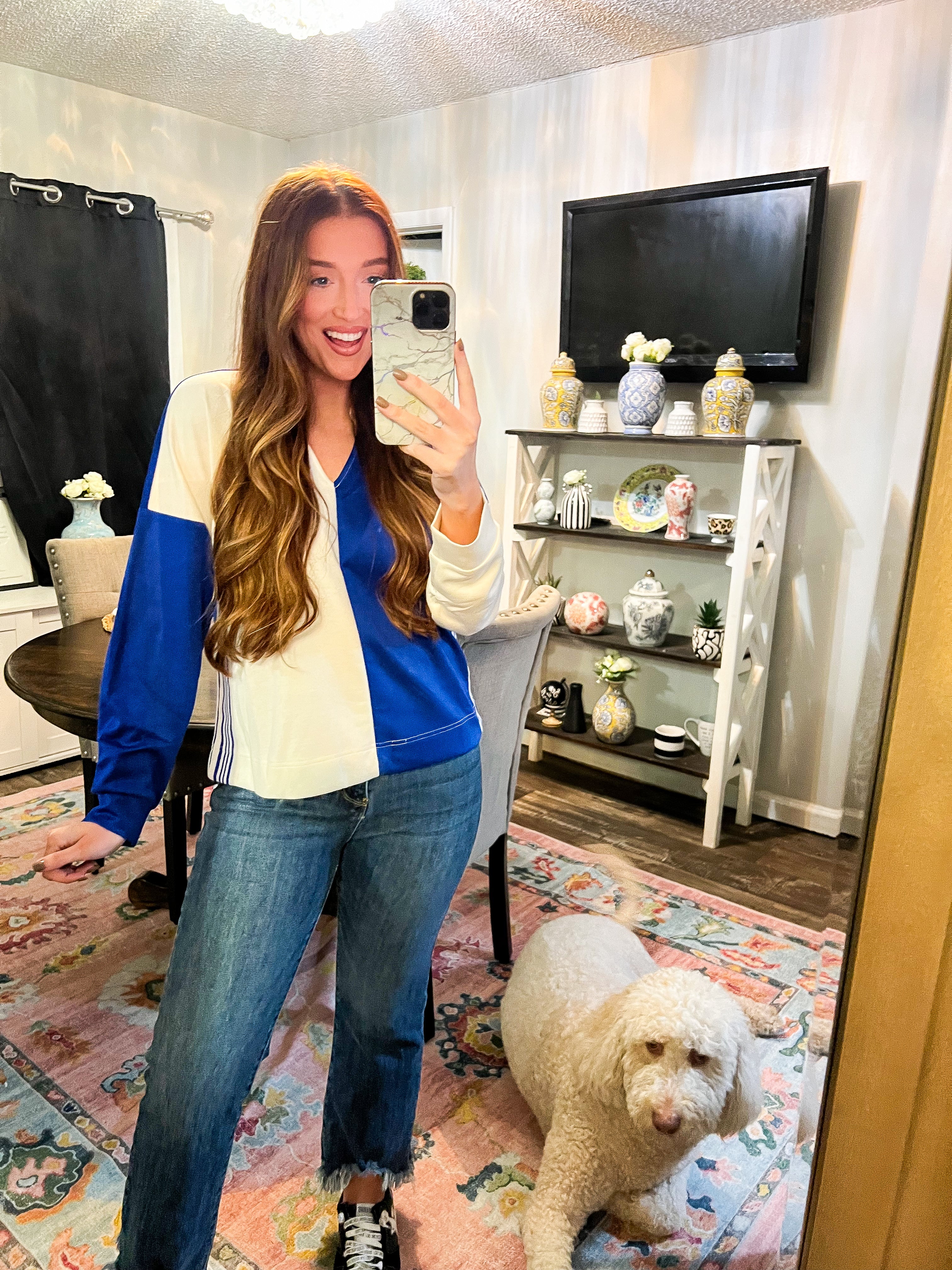 Royal Colorblock Top