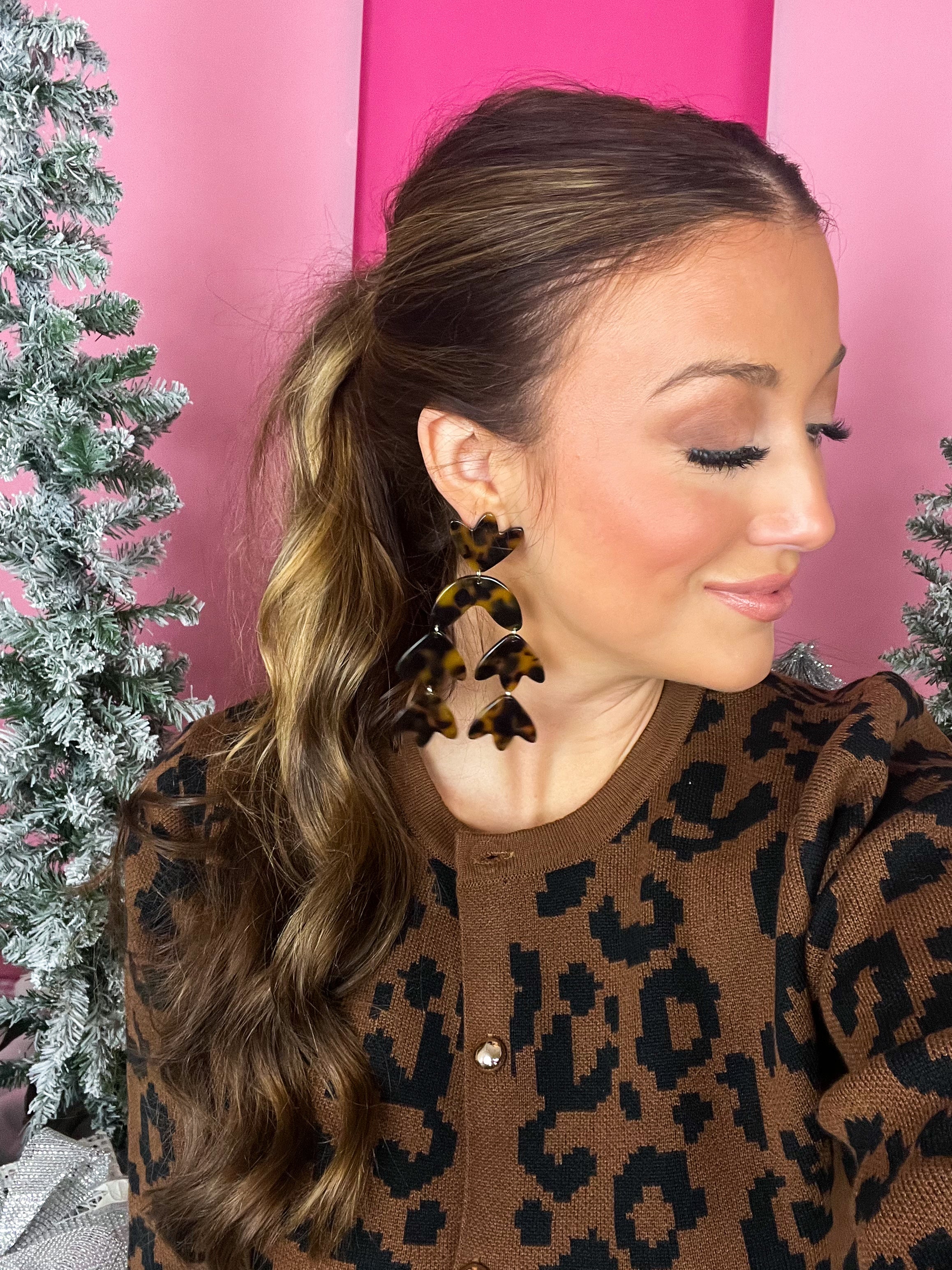 Tortoise Acrylic Cecilia Earring