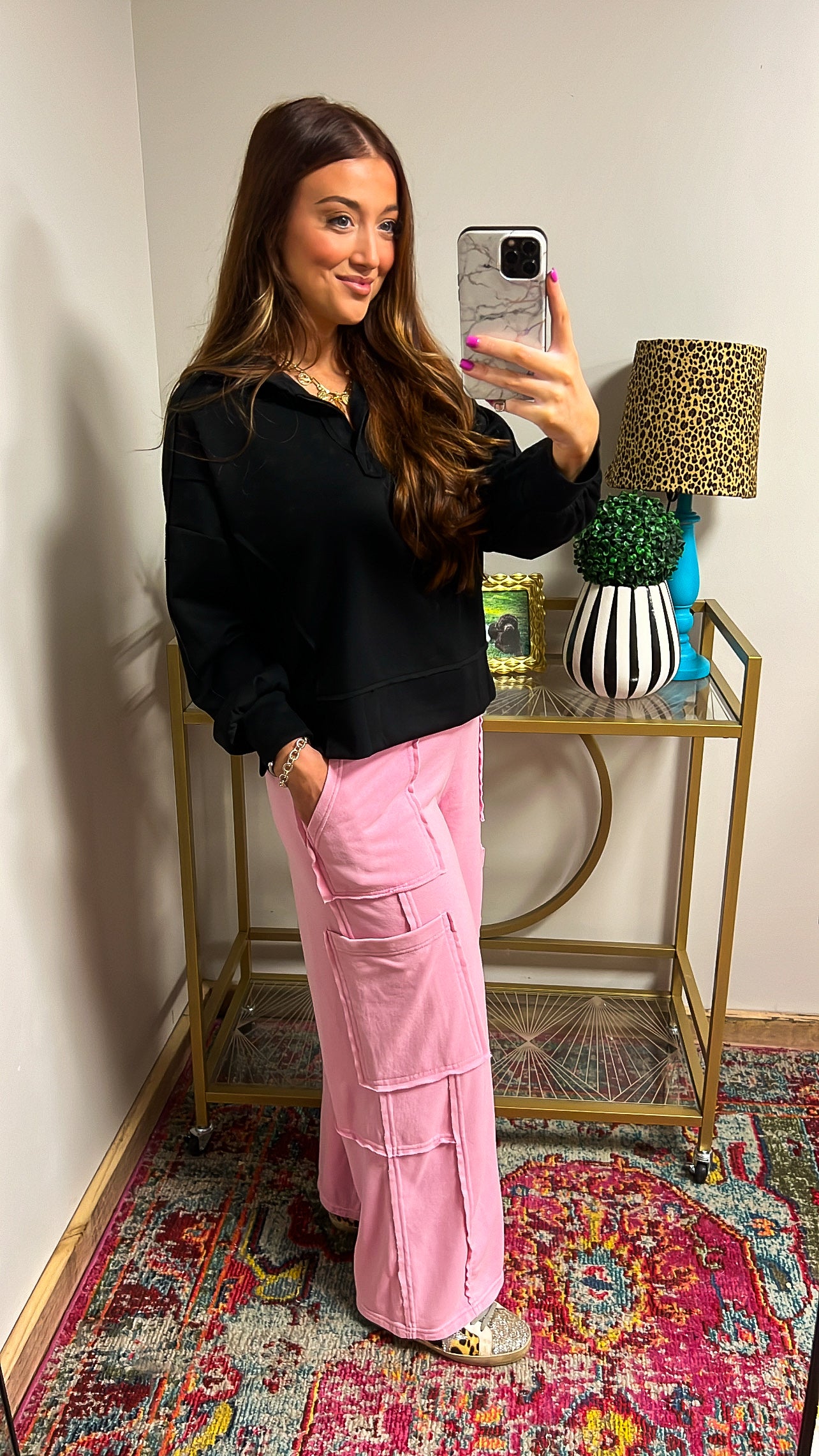 Rose Pink Utility Pants