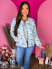 Blue Bow Quilted Jacket