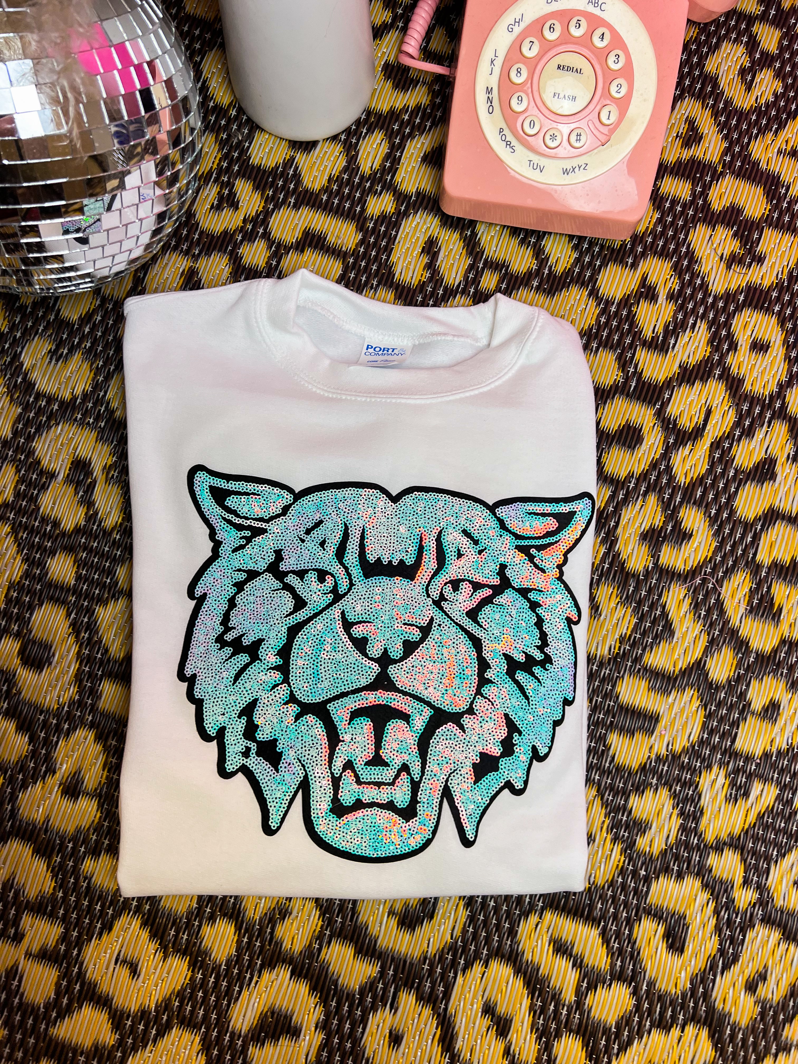 White Silver / Iridescent Wildcat Pullover