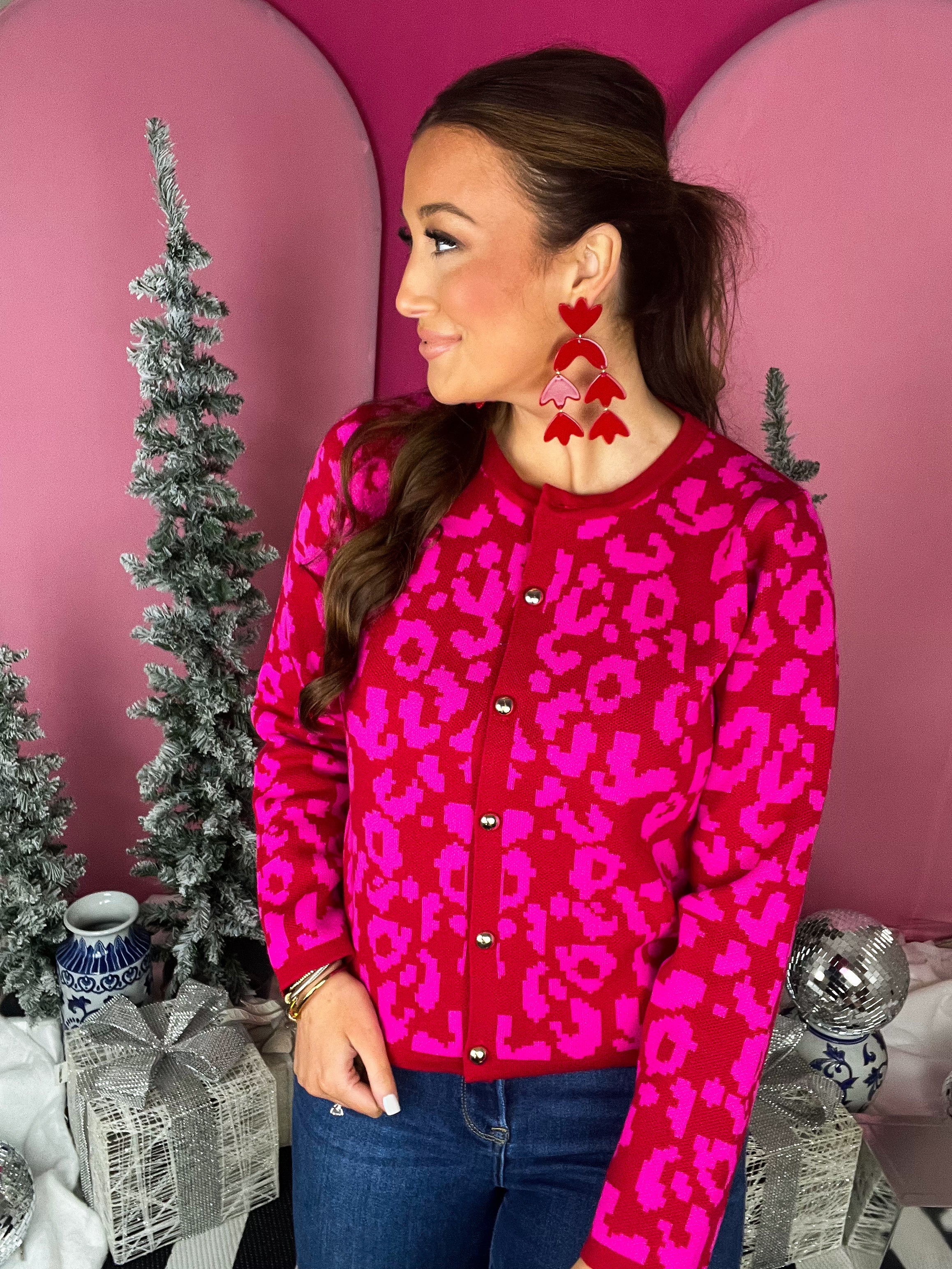 Red Acrylic Cecilia Earring