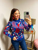 Trisha Royal Print Sweater