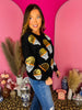 Black Sequin Basketball Pullover