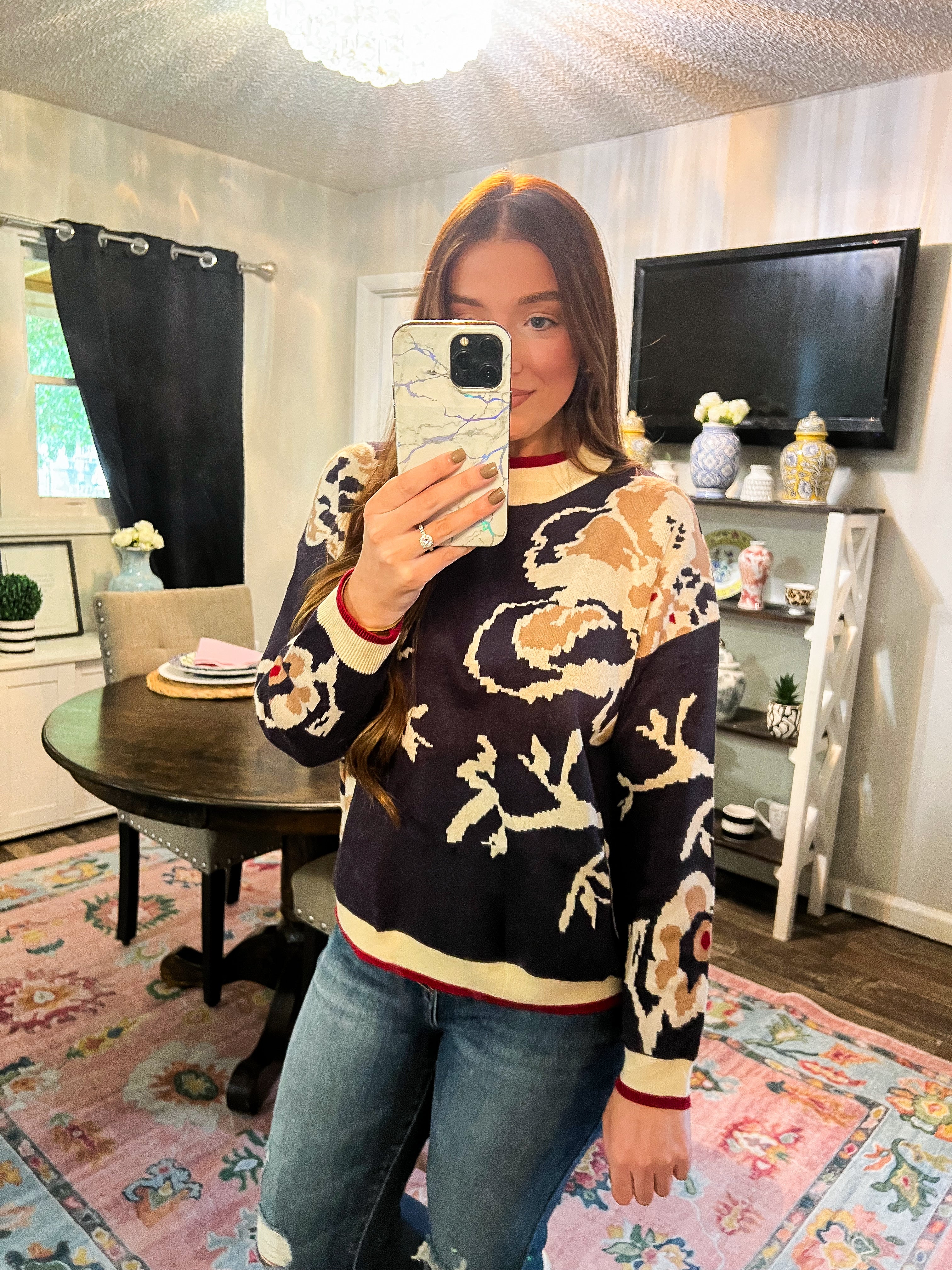 Navy Caroline Sweater