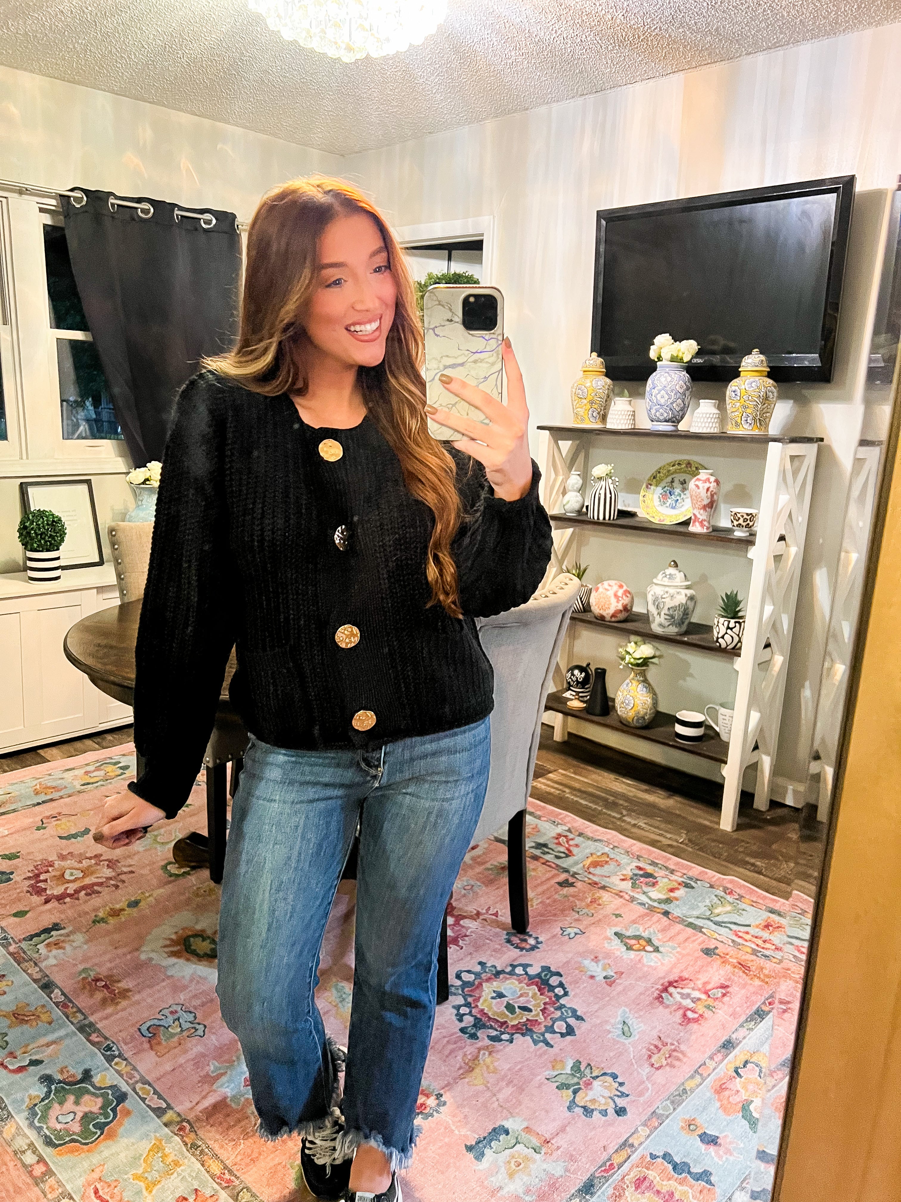 Black Gold Accent Sweater