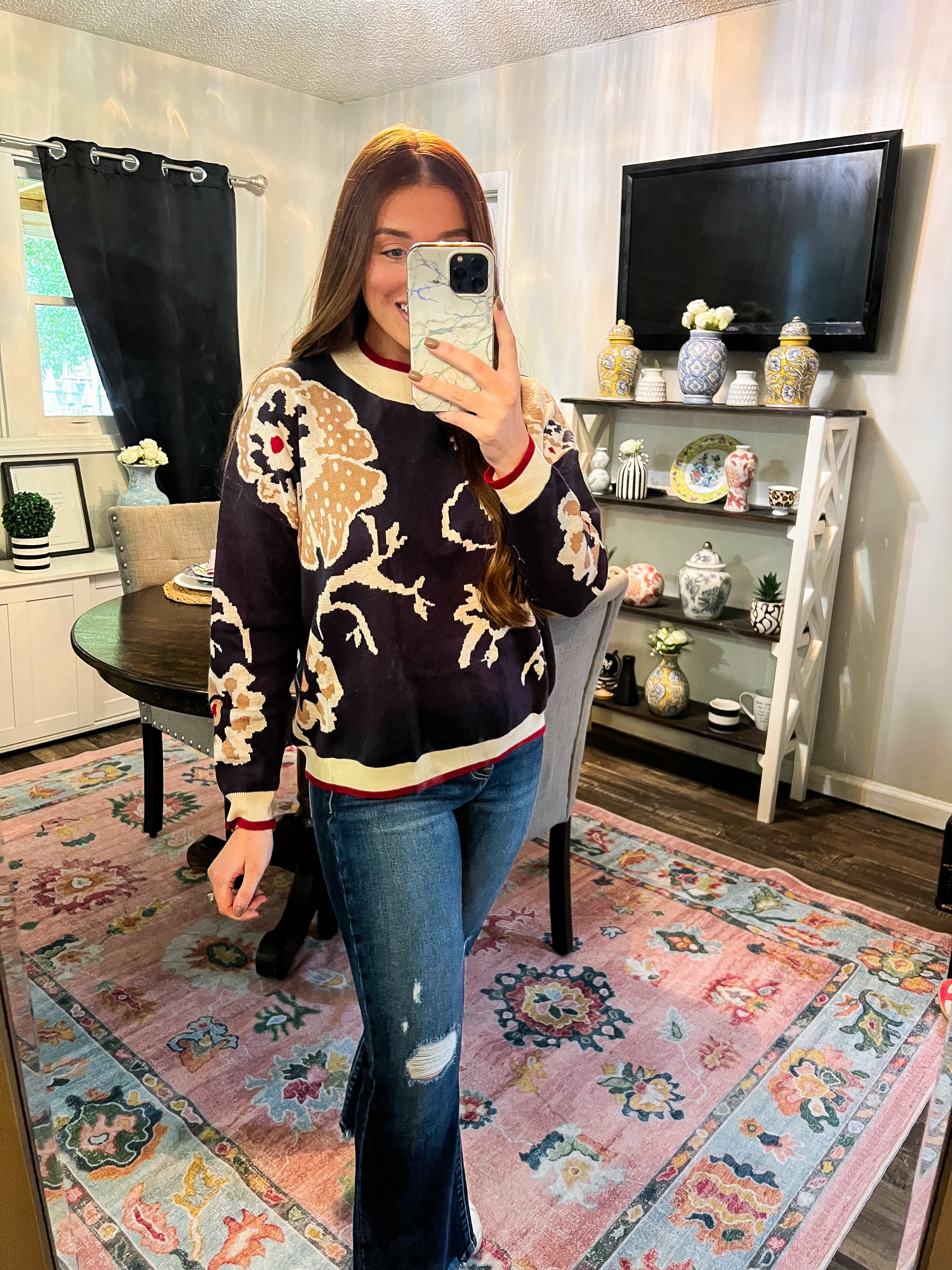 Navy Caroline Sweater