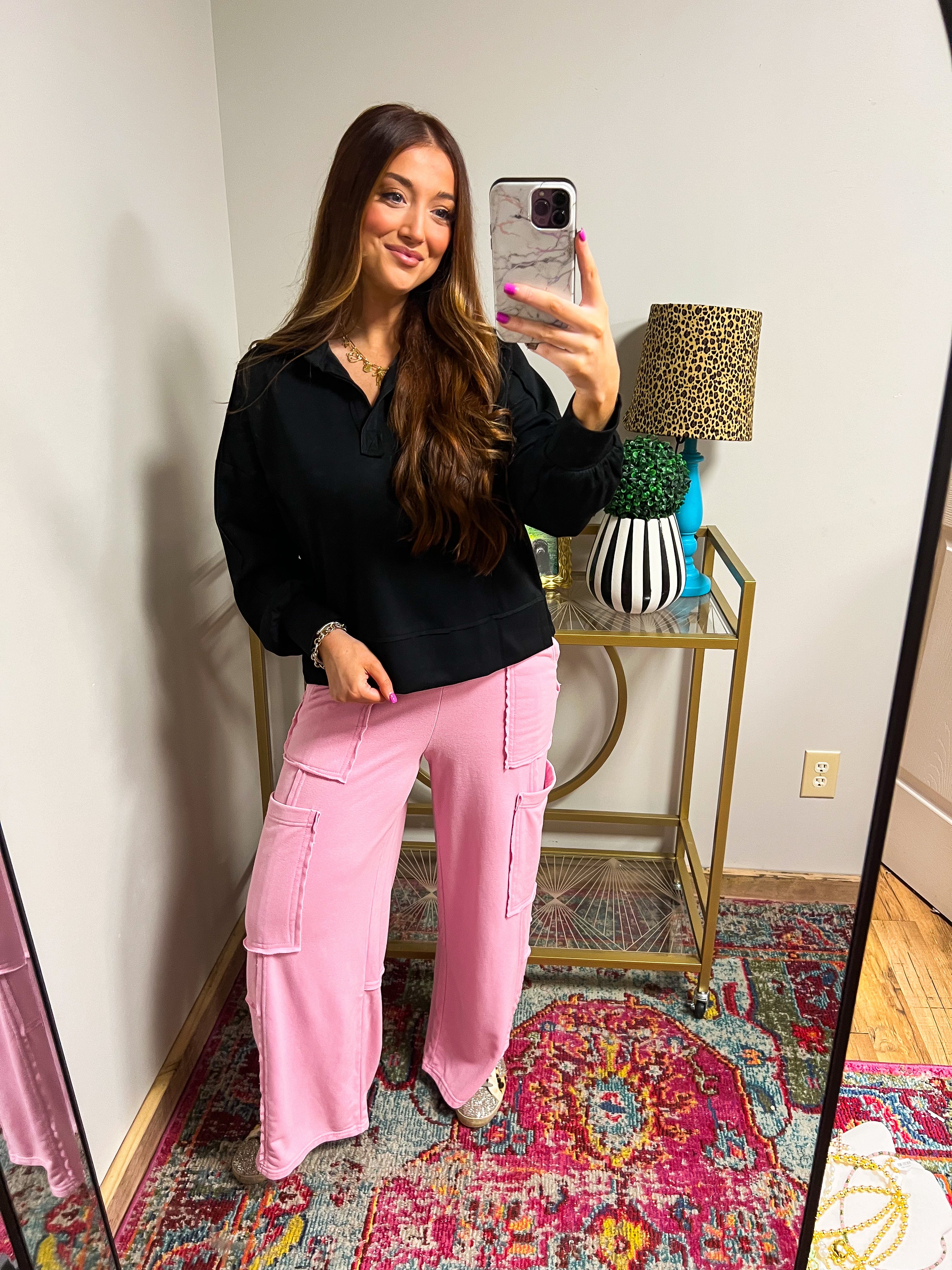 Rose Pink Utility Pants