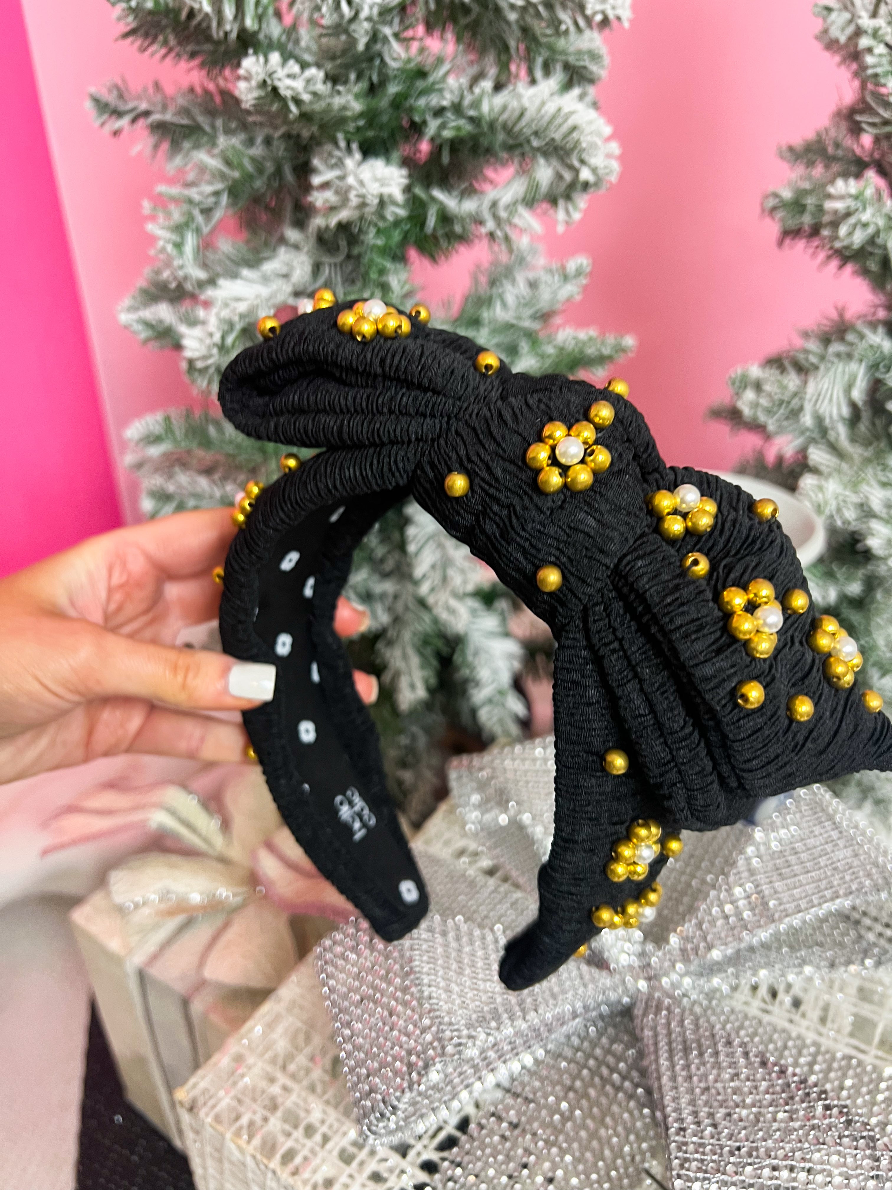 Accordion Jacquard Bow Headband