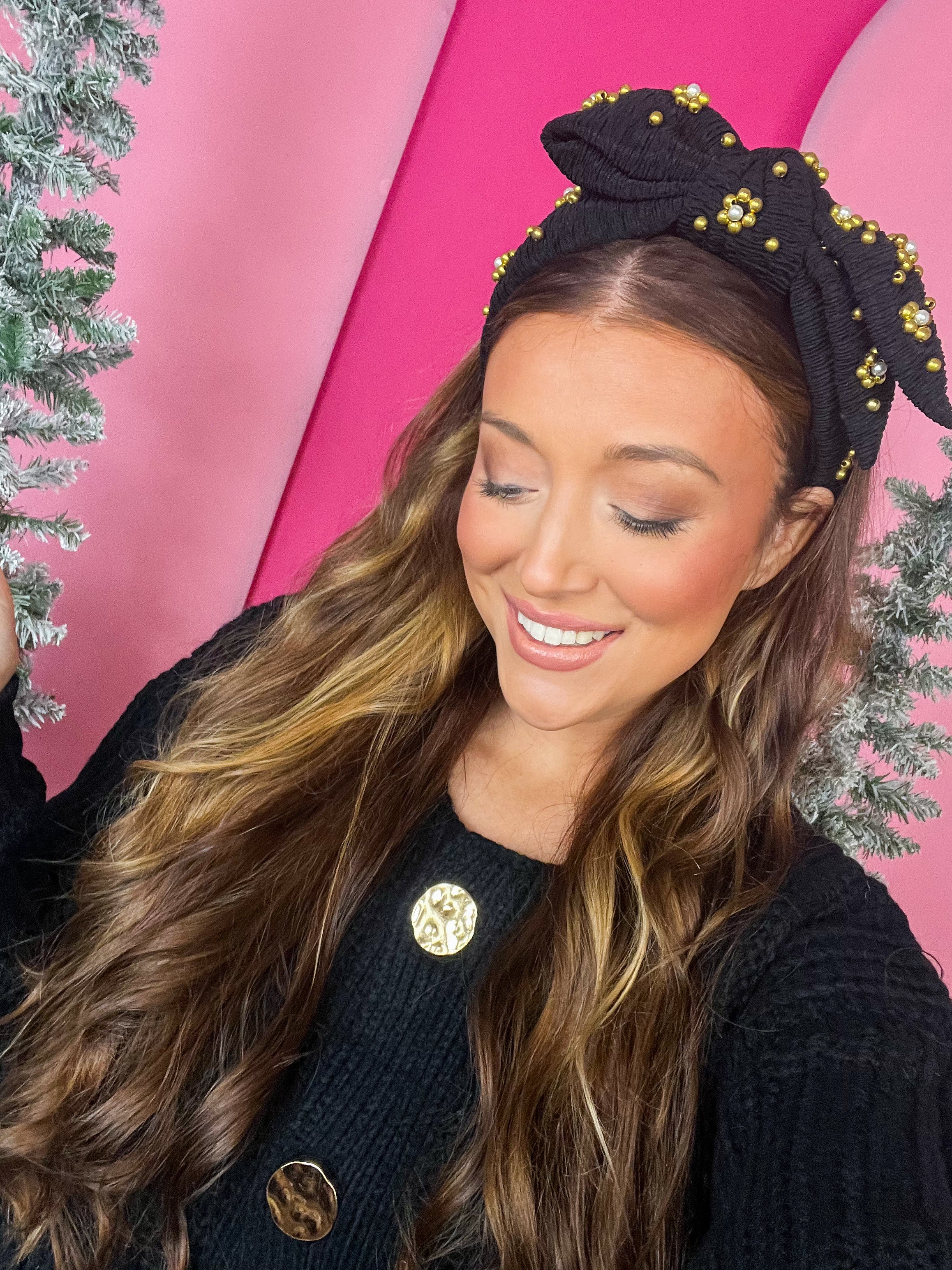 Accordion Jacquard Bow Headband