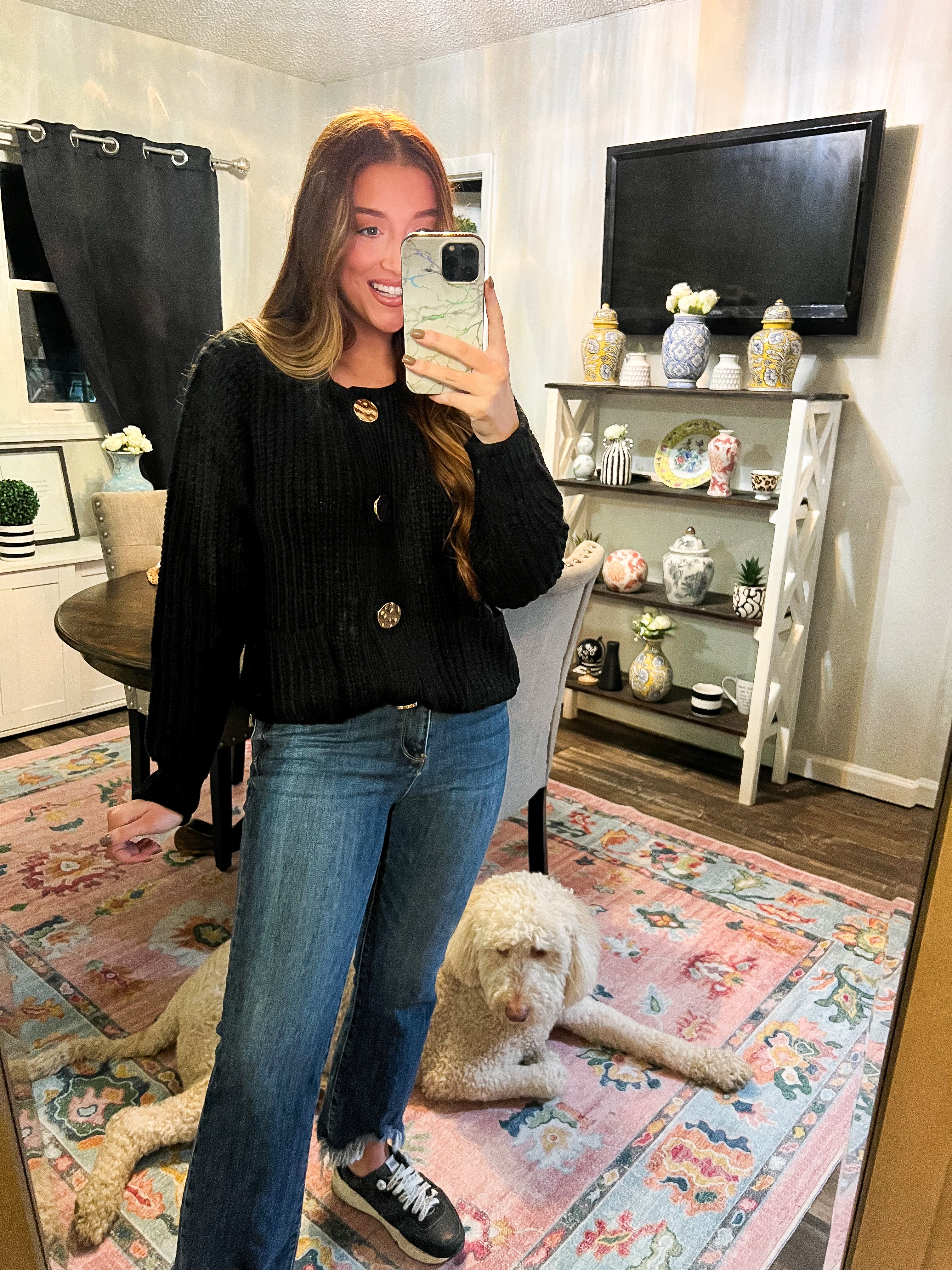 Black Gold Accent Sweater