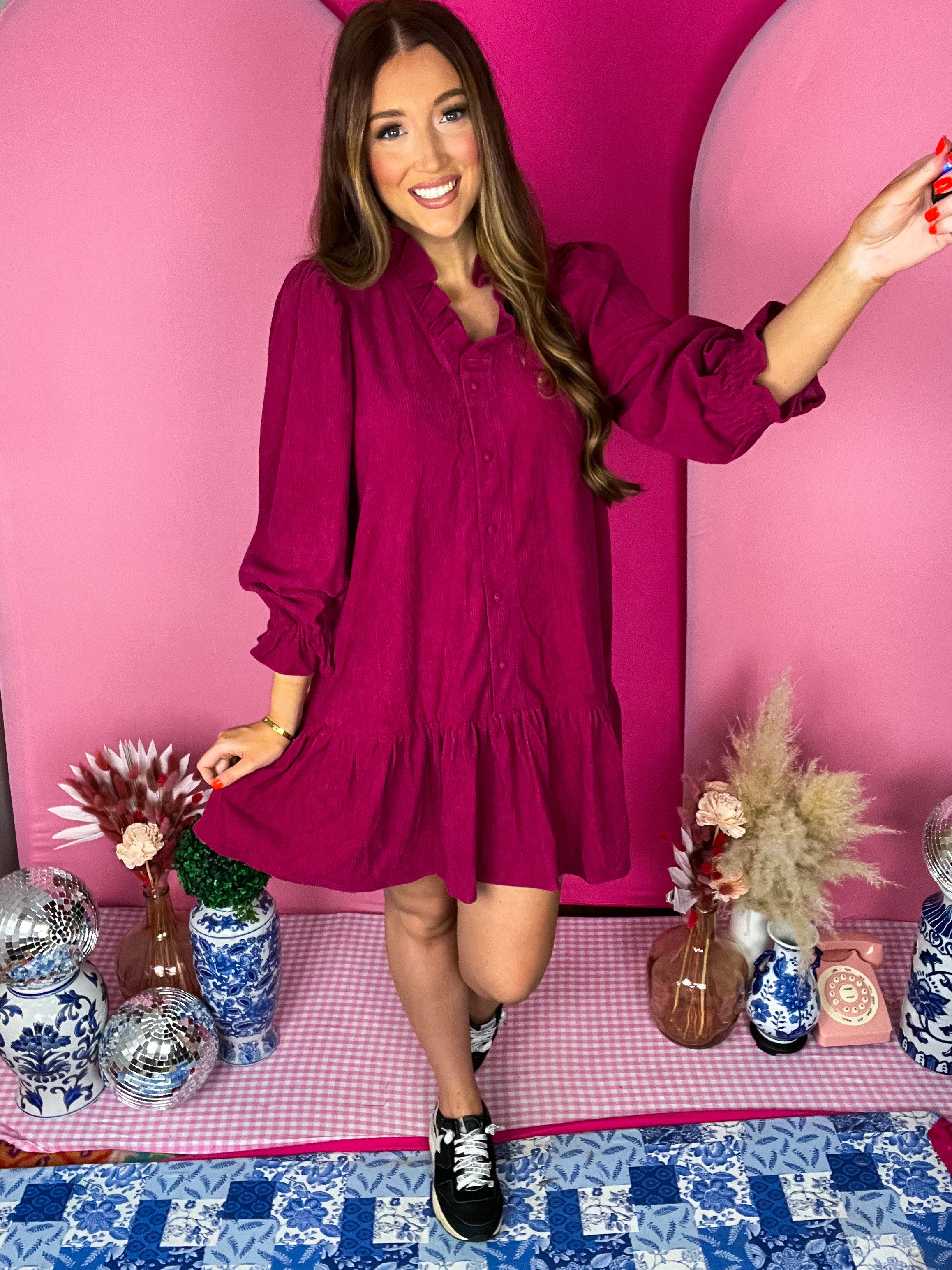 Candace Raspberry Dress