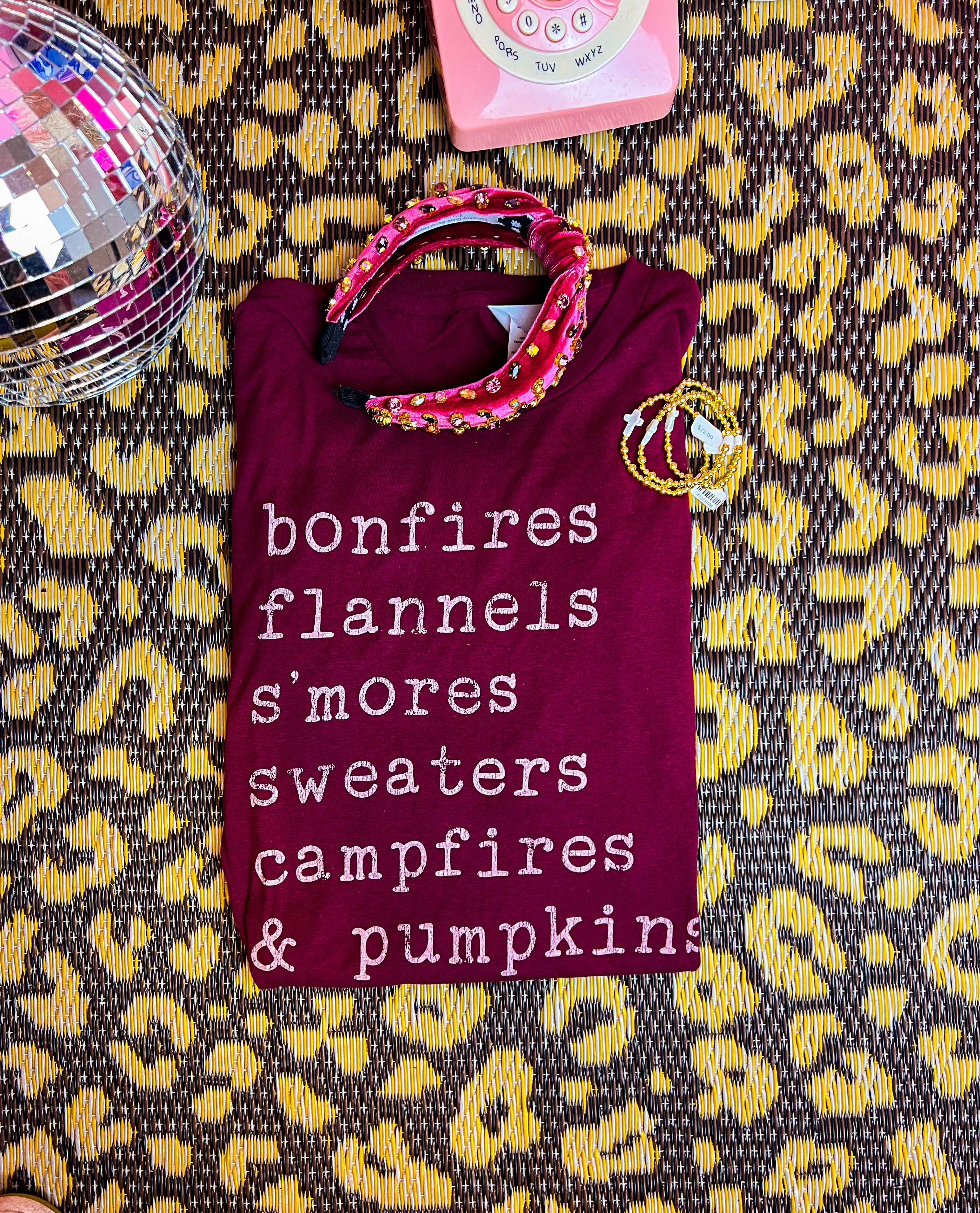 Fall List Things Maroon Tee