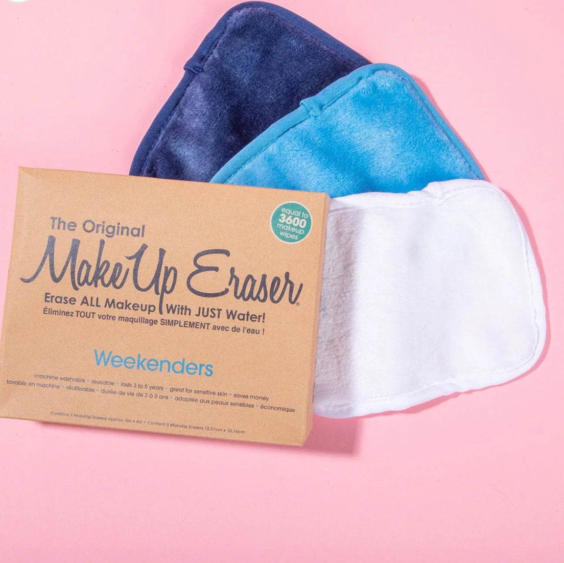 Weekenders Blue 3 Piece Set Makeup Eraser