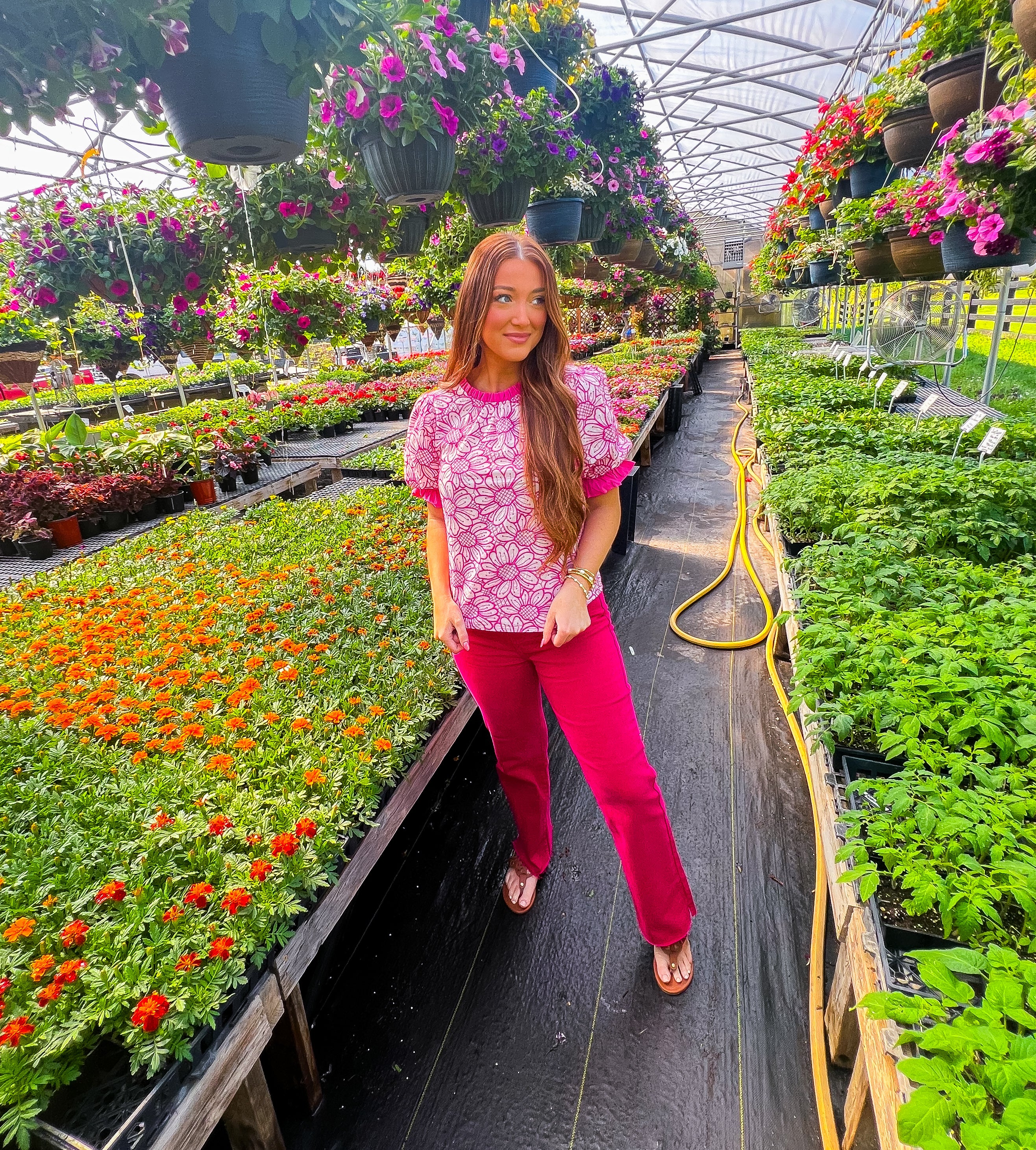 Peony Pink Embroidered Top