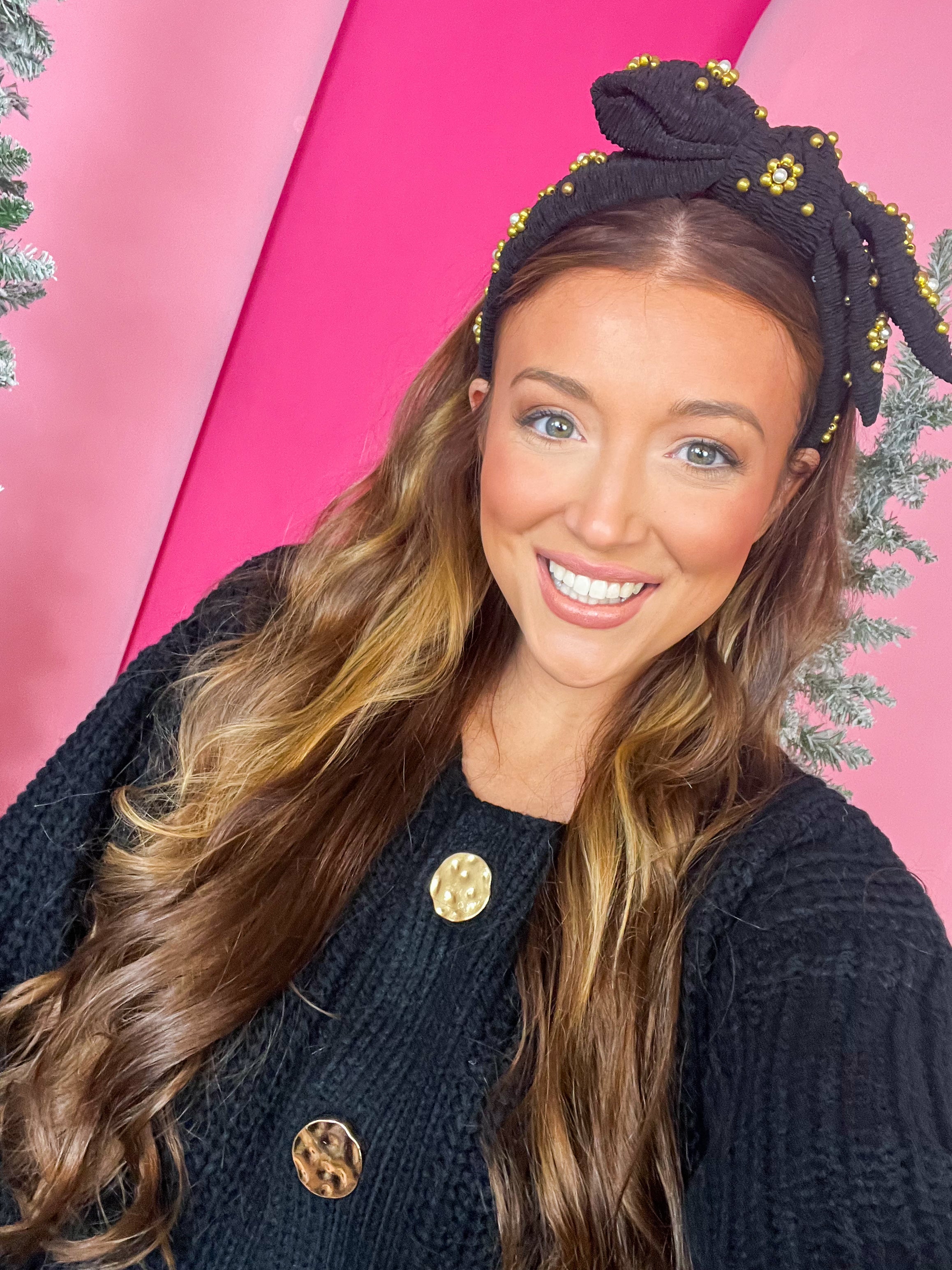 Accordion Jacquard Bow Headband