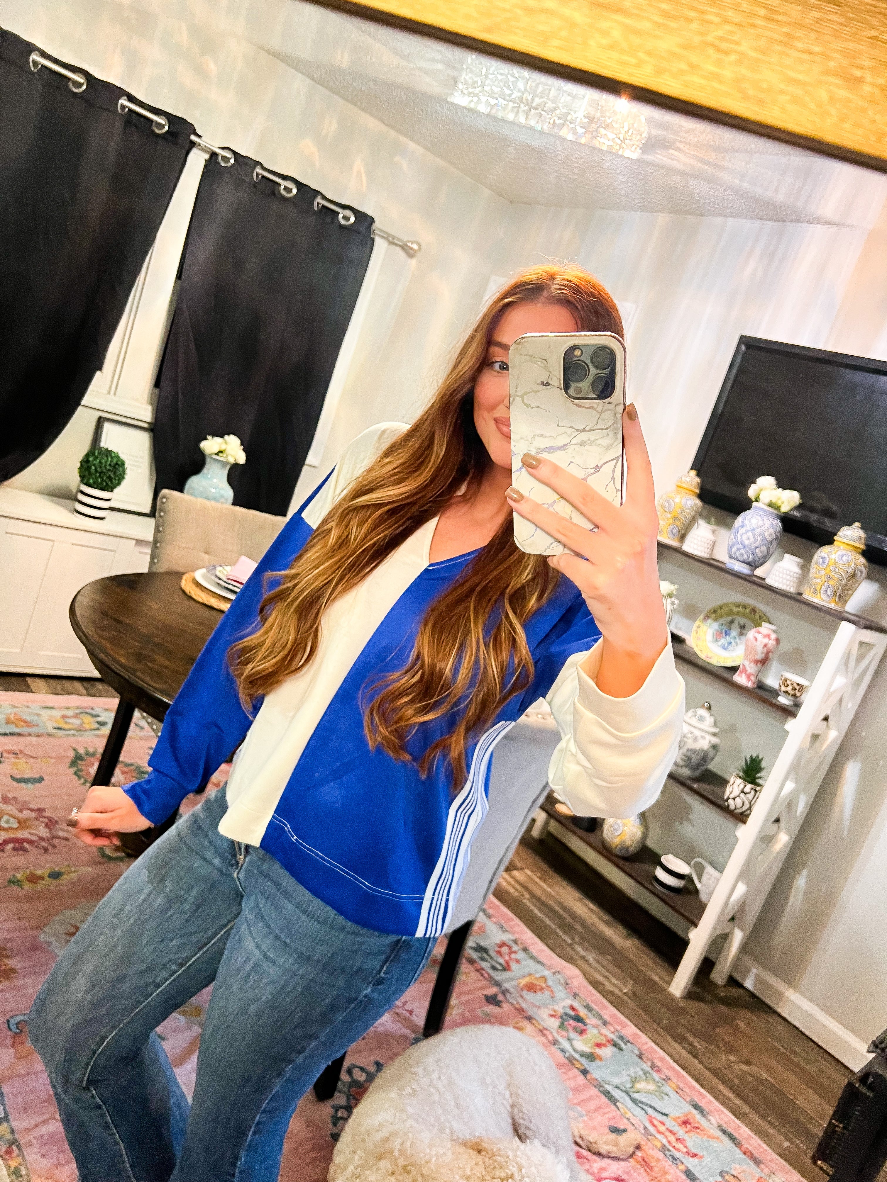 Royal Colorblock Top