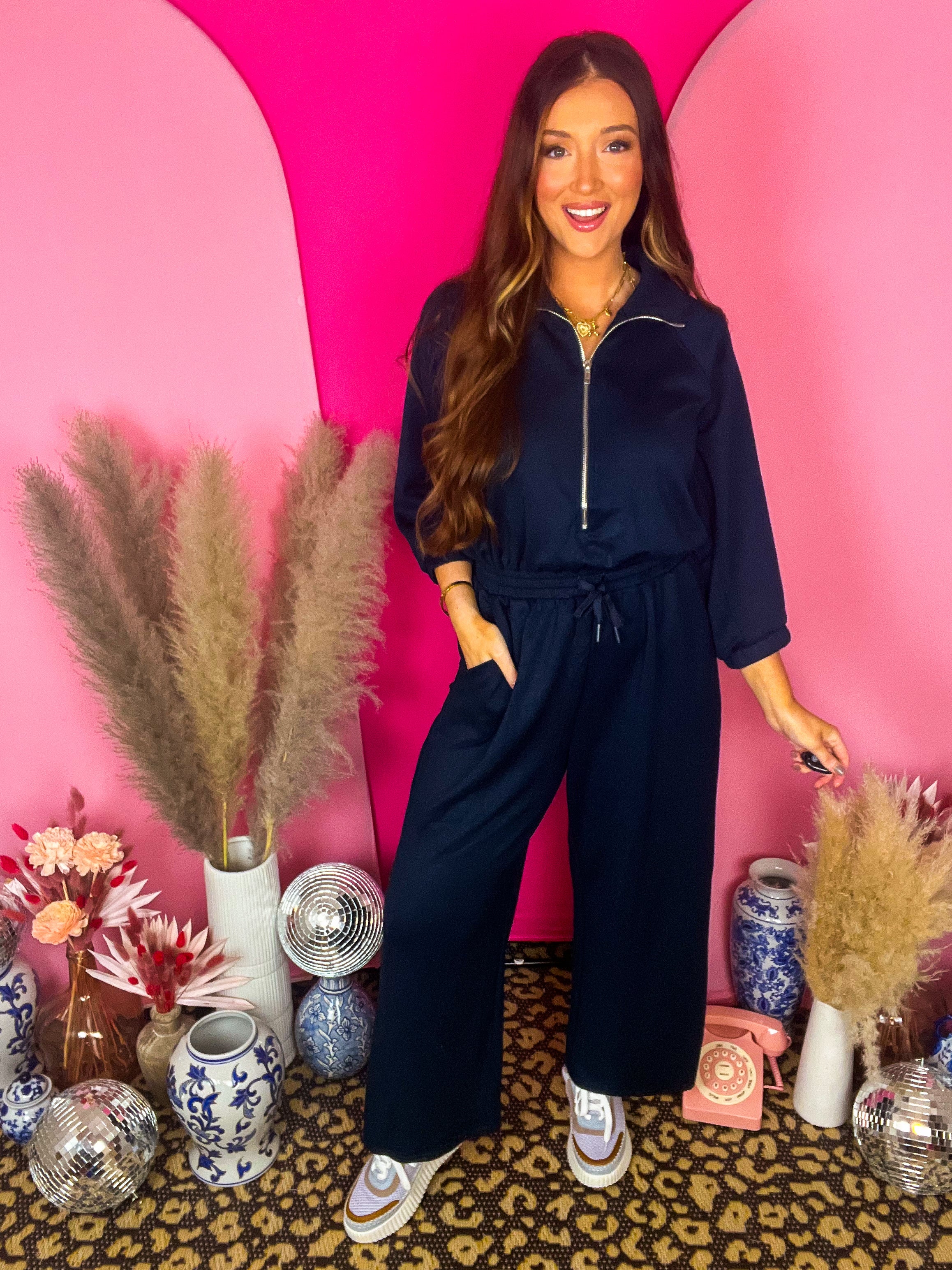 Luxknit Long Sleeve Jumpsuit Dusk