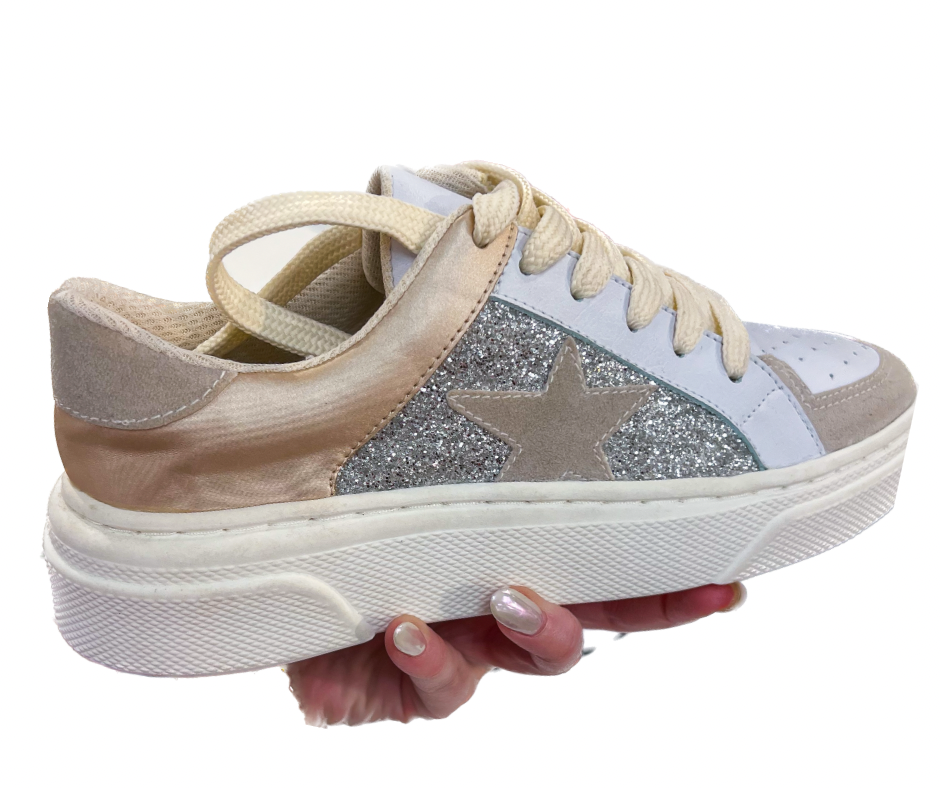 Nude/Silver Star Everyday Sneaker