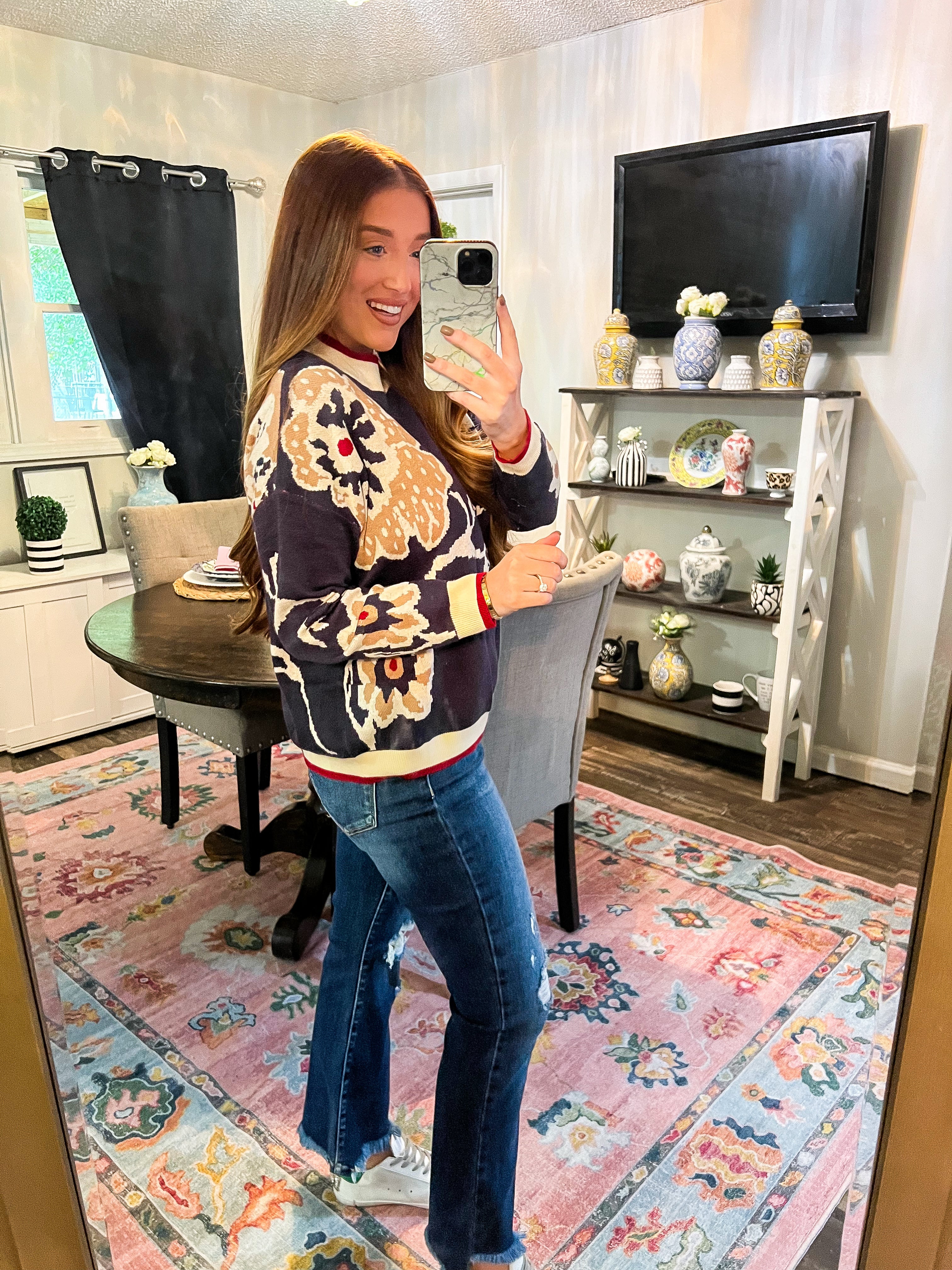 Navy Caroline Sweater