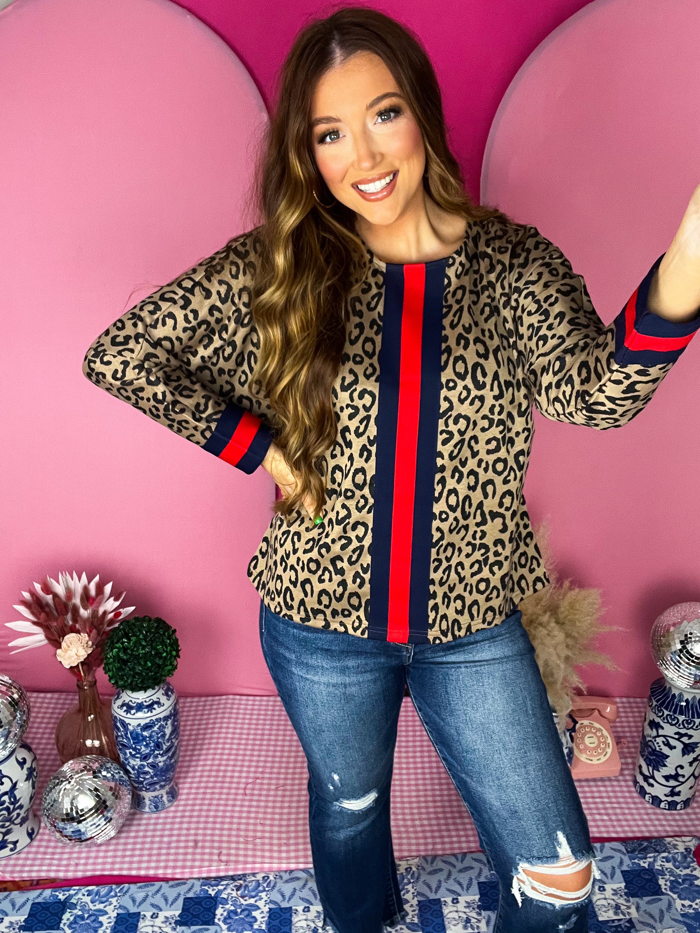 Toffee Carly Leopard Top