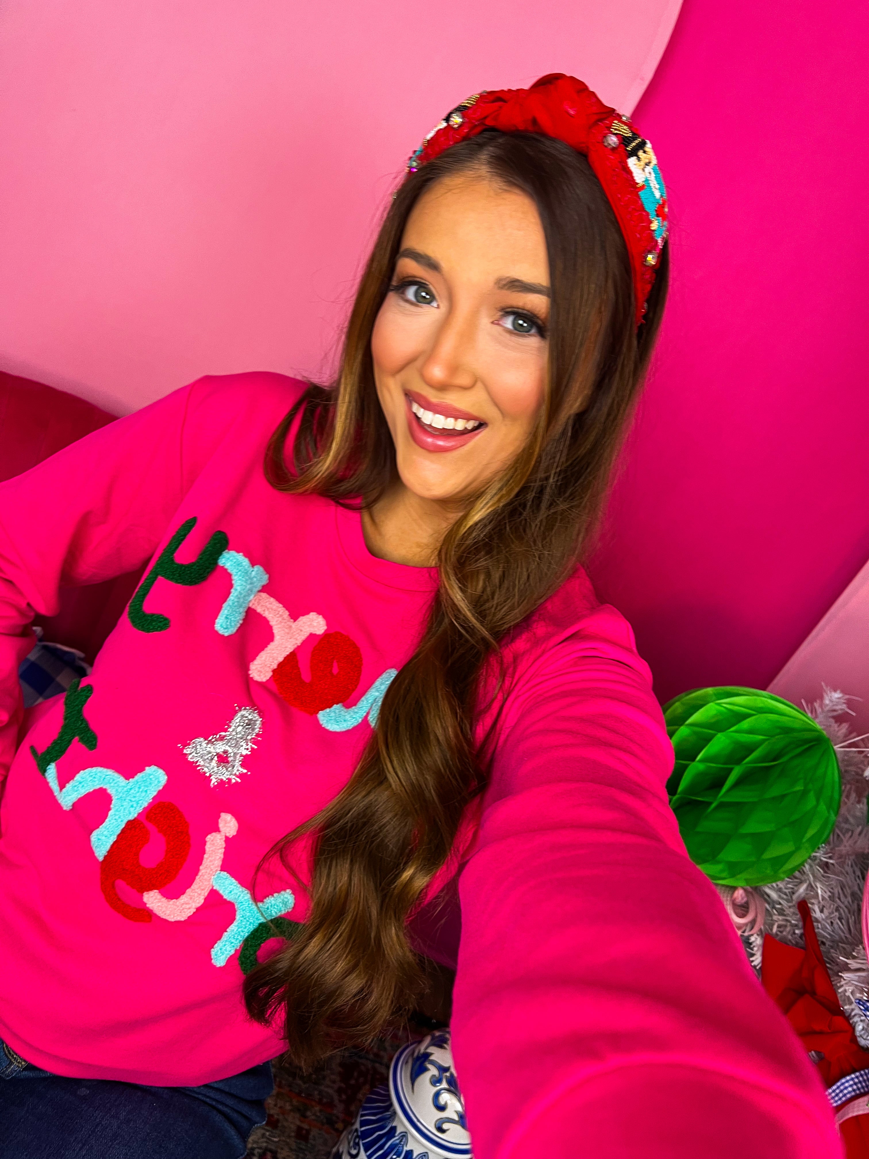 Merry & Bright Pink Pullover