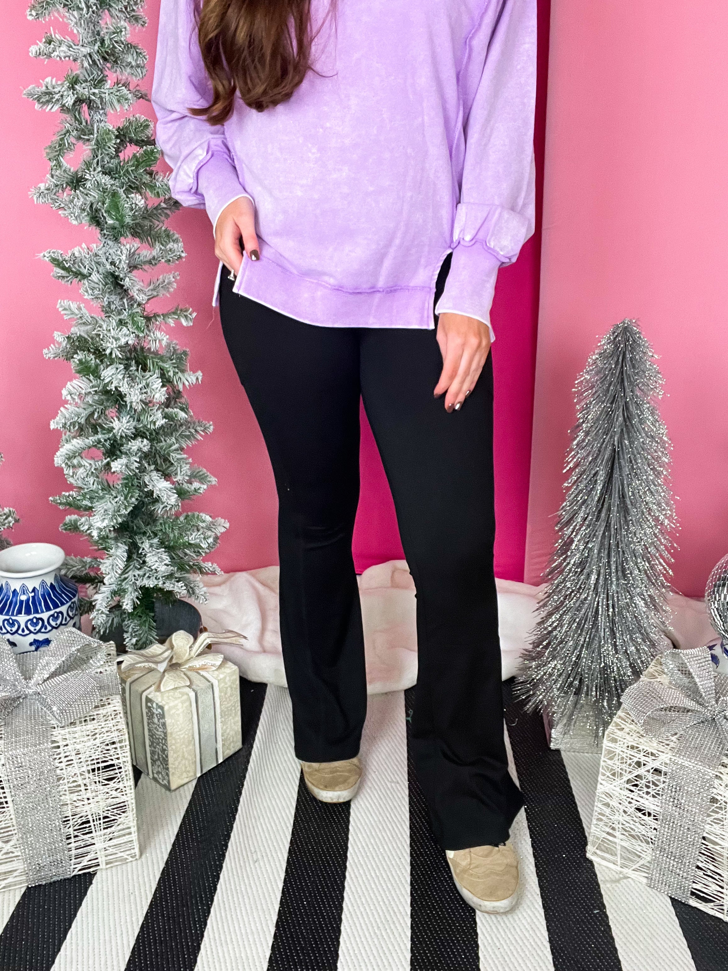 Flare Microfiber DB Black Pant