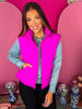 Fuchsia Puffer Padded  Vest