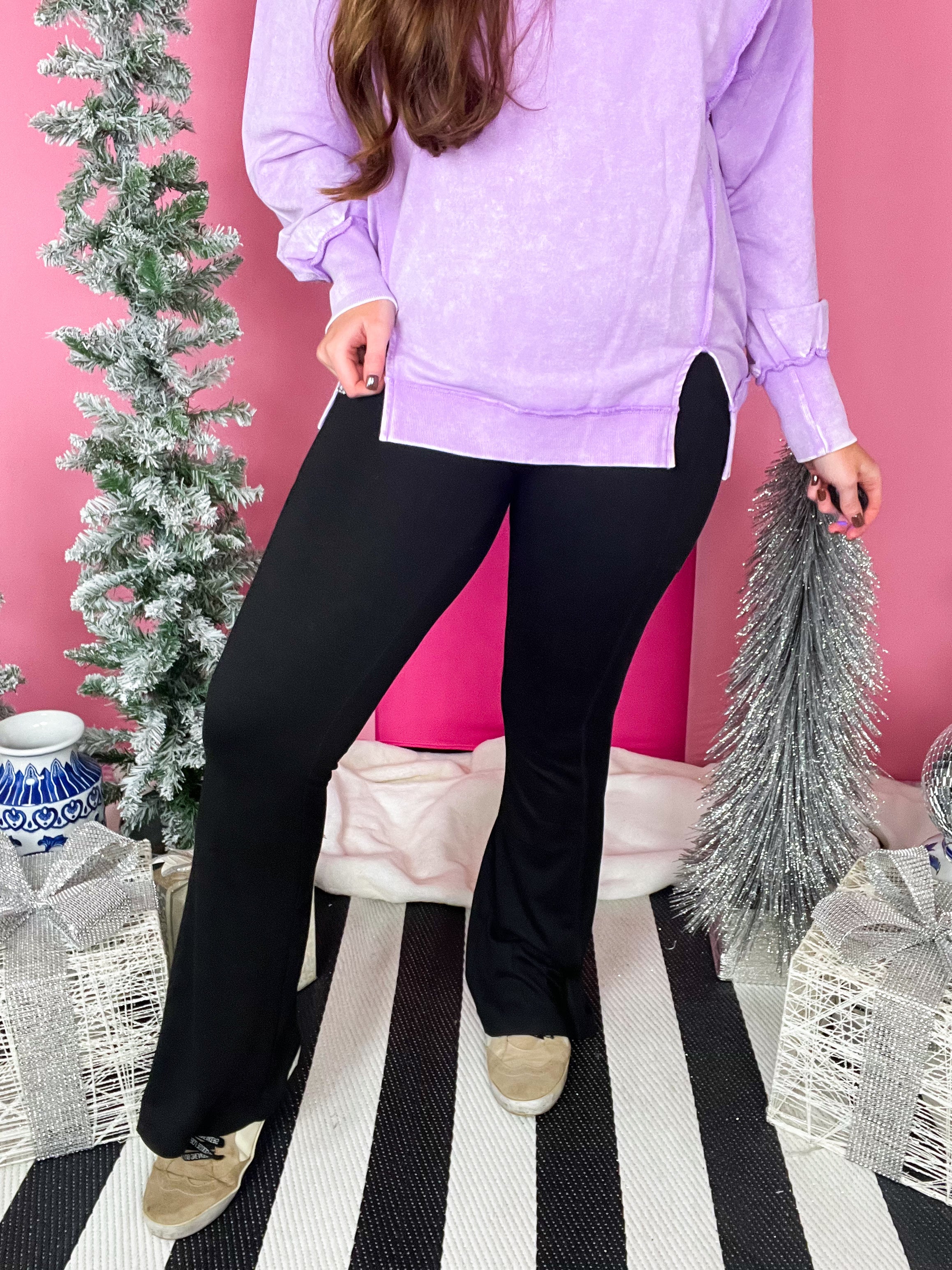 Flare Microfiber DB Black Pant