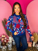 Trisha Royal Print Sweater