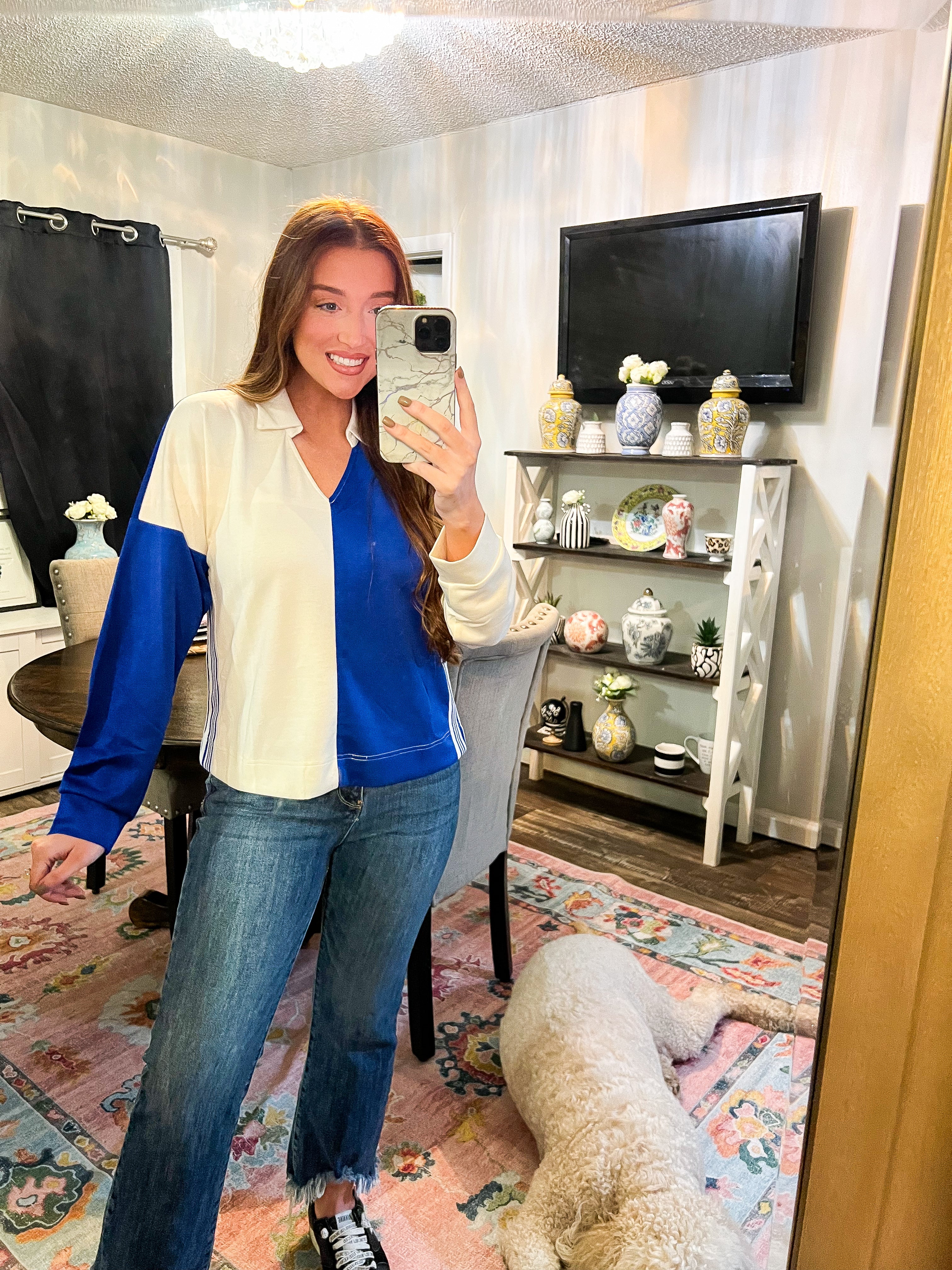 Royal Colorblock Top