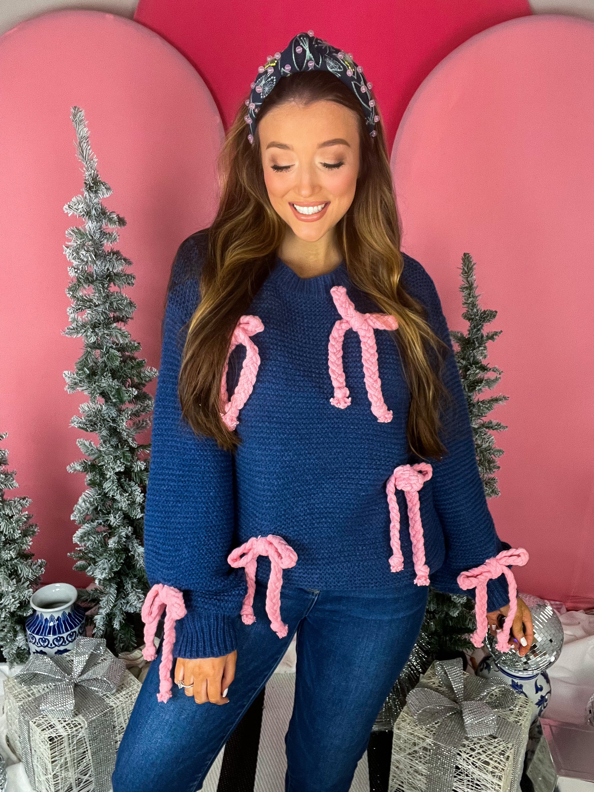 Navy Cupid's Bow Sweater